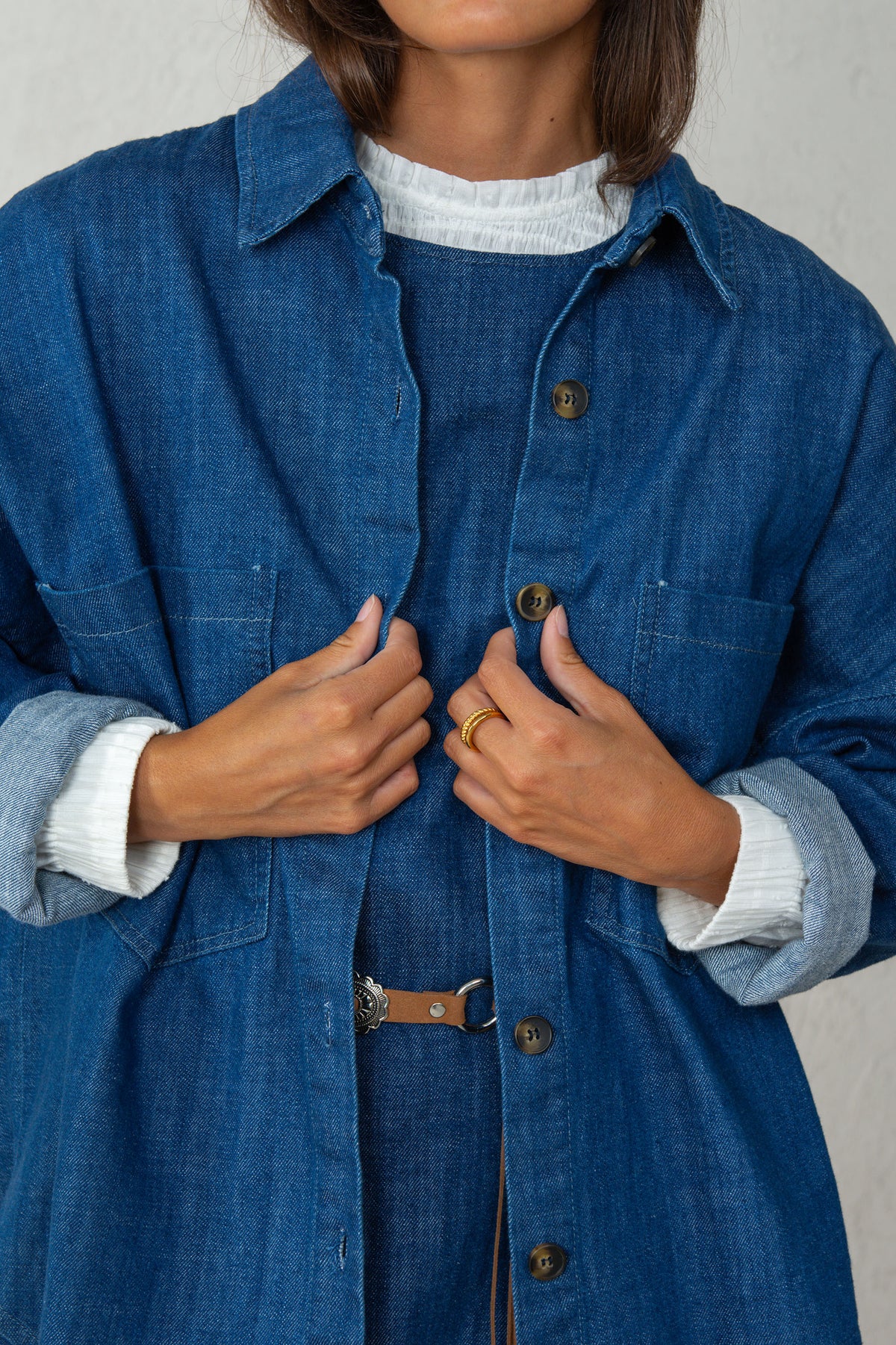 CHAQUETA CELIA // DENIM MEDIO