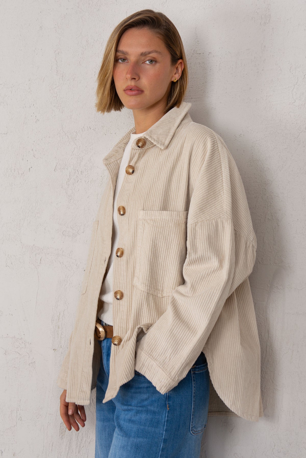CELIA JACKET // BEIGE CORDUROY