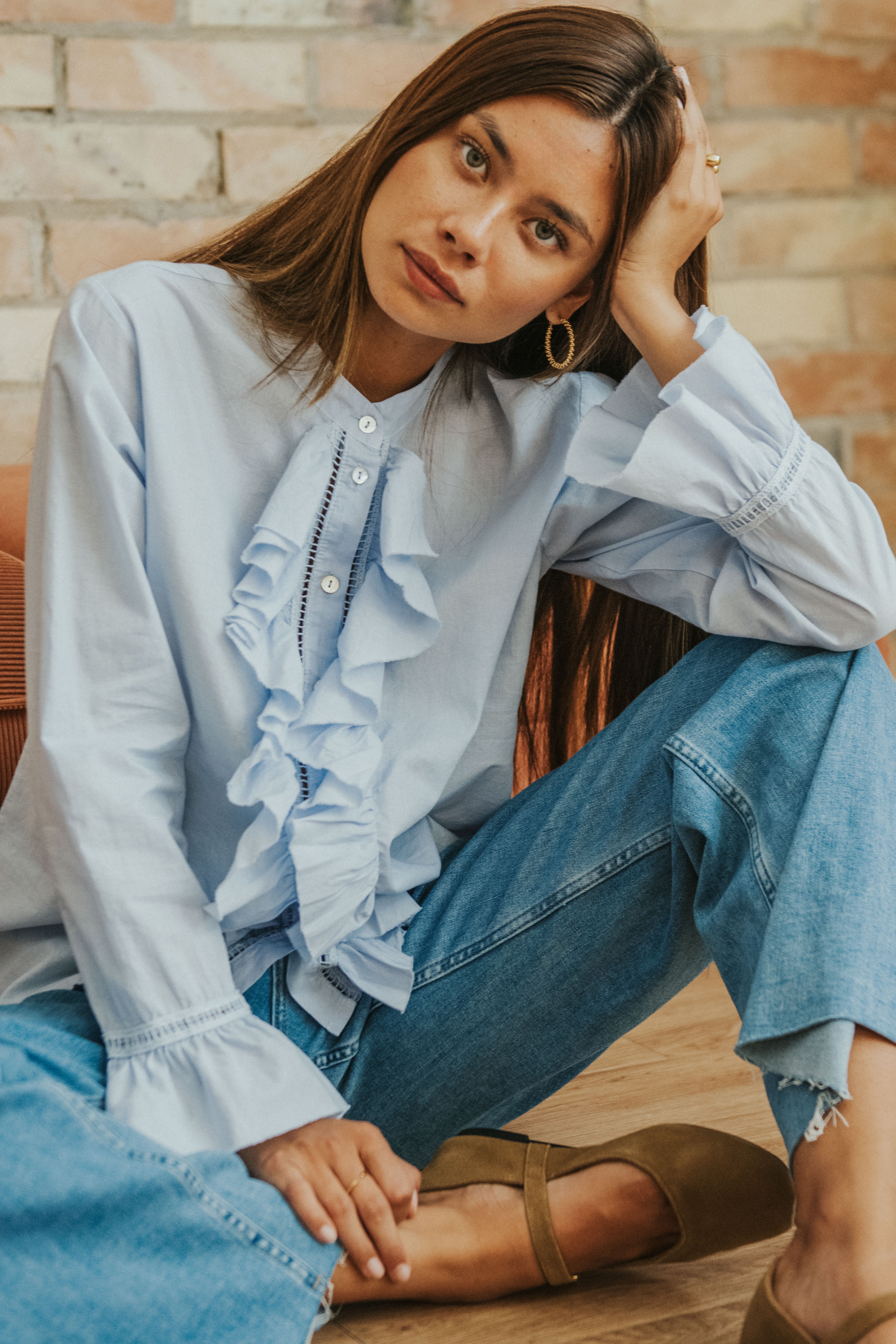 CAMISA AURORA // AZUL CIELO