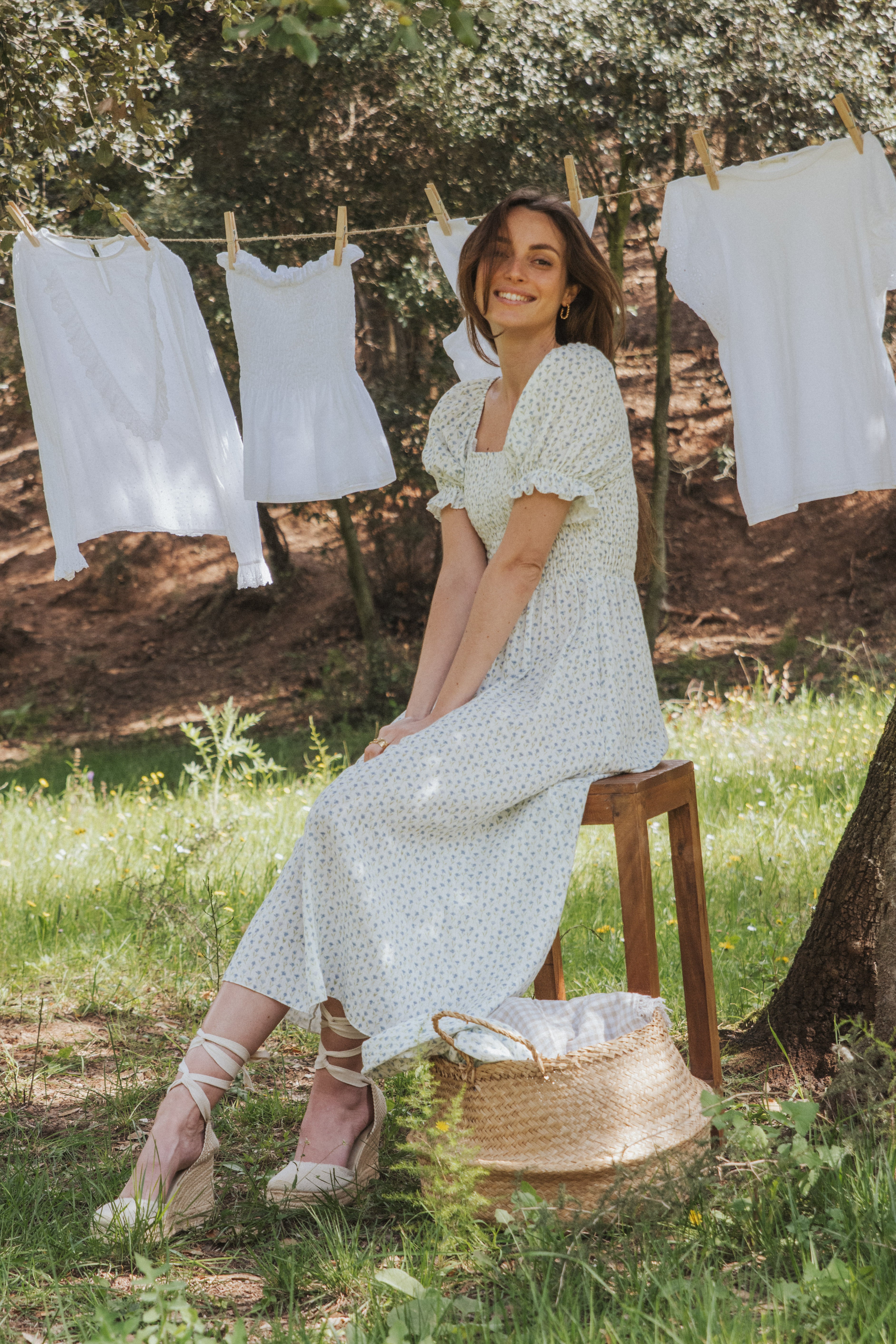 SARA DRESS // BLUE FLOWERS