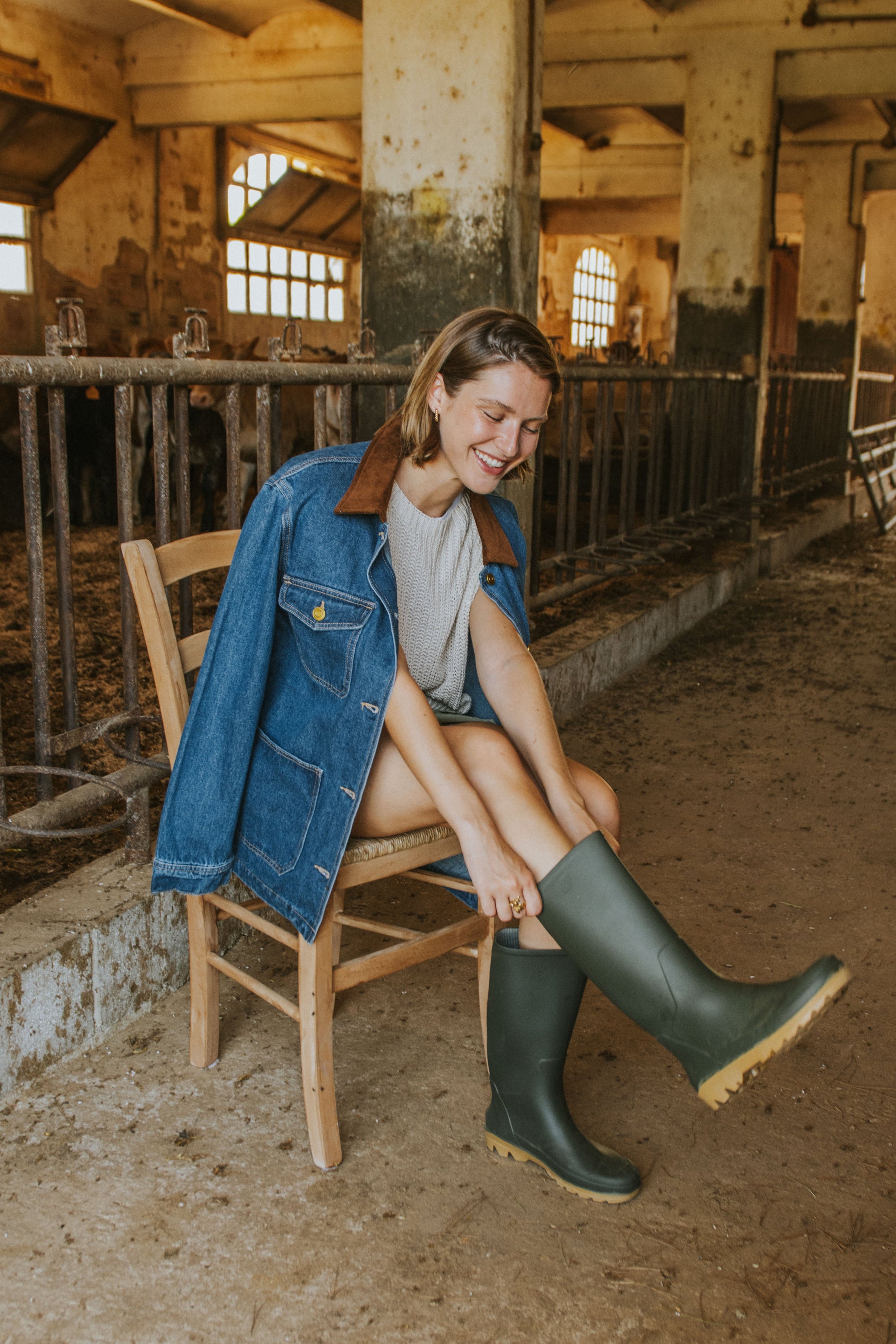 CHAQUETA PAULA // DENIM OSCURO