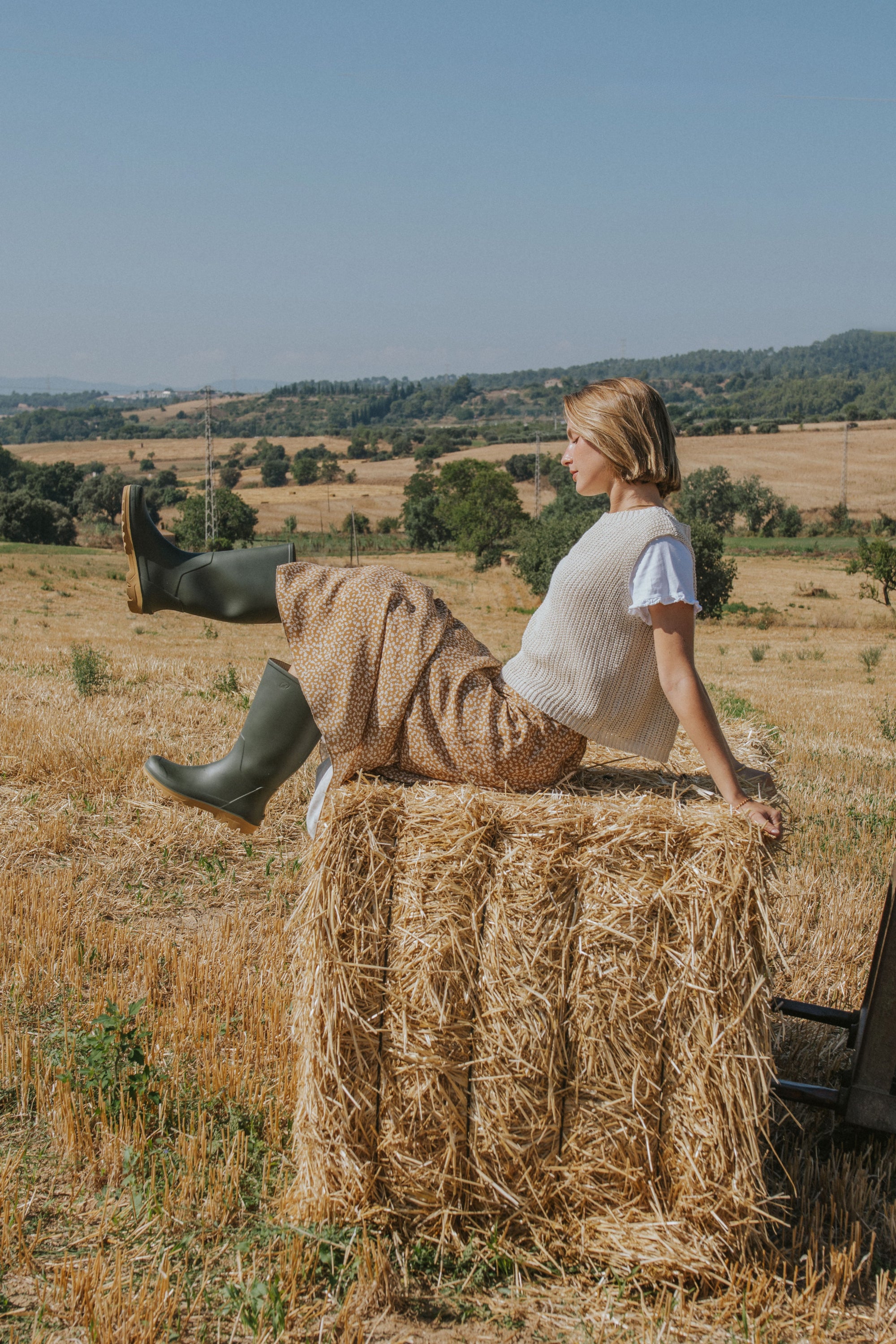 FALDA CARLA // FLORES MOSTAZA