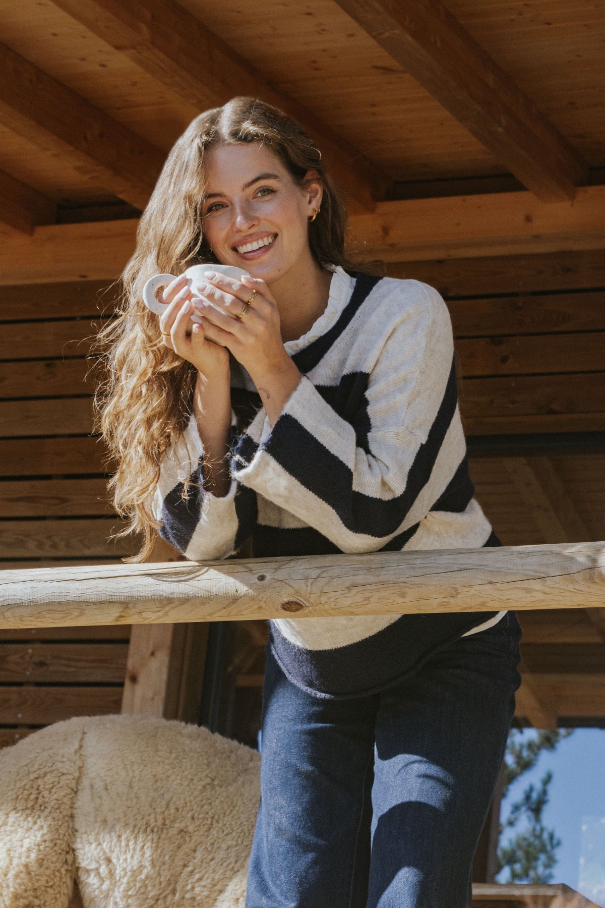 MARTINA SWEATER // DARK BLUE STRIPES