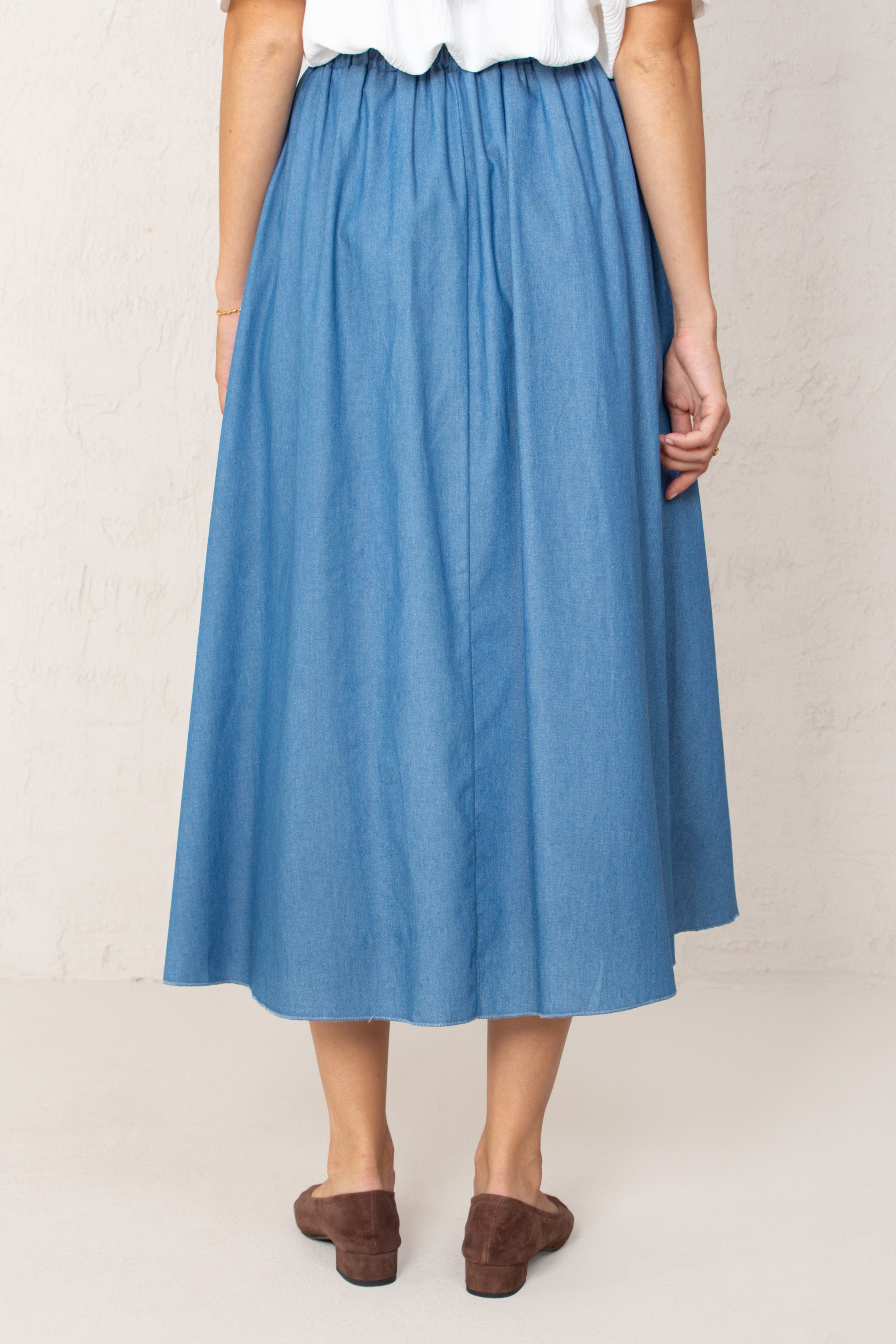 FALDA CARLA // DENIM MEDIO