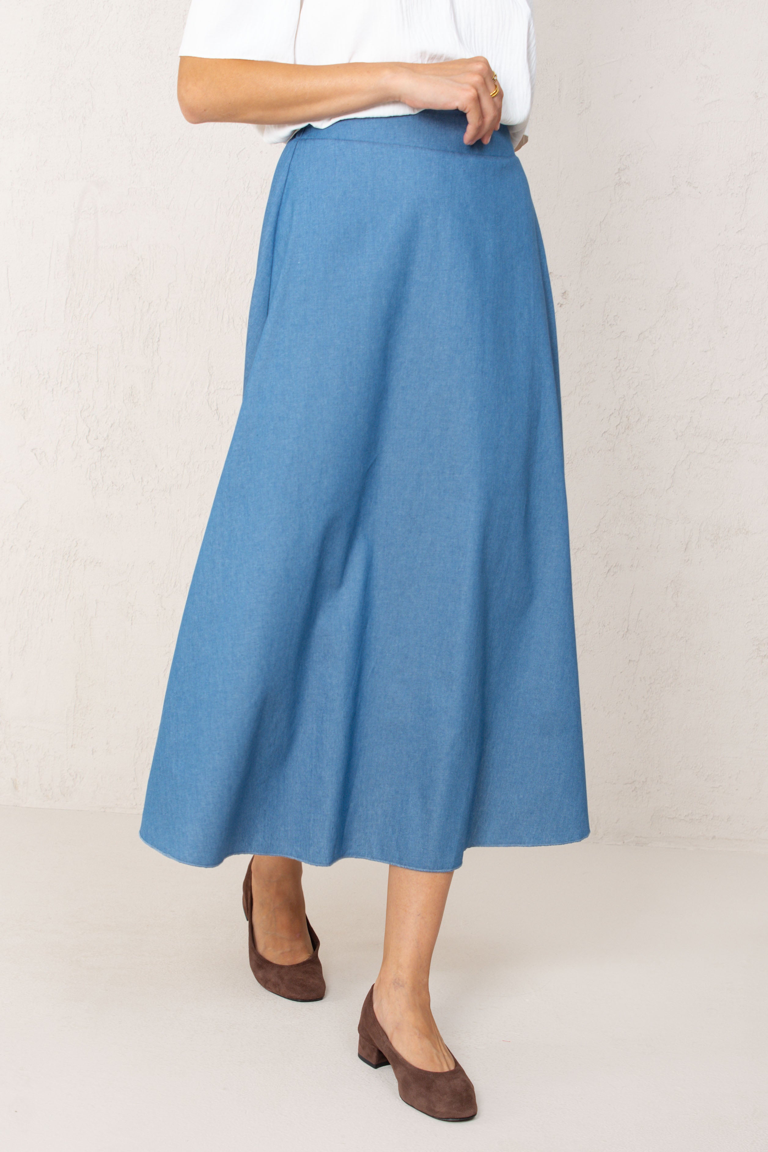 FALDA CARLA // DENIM MEDIO