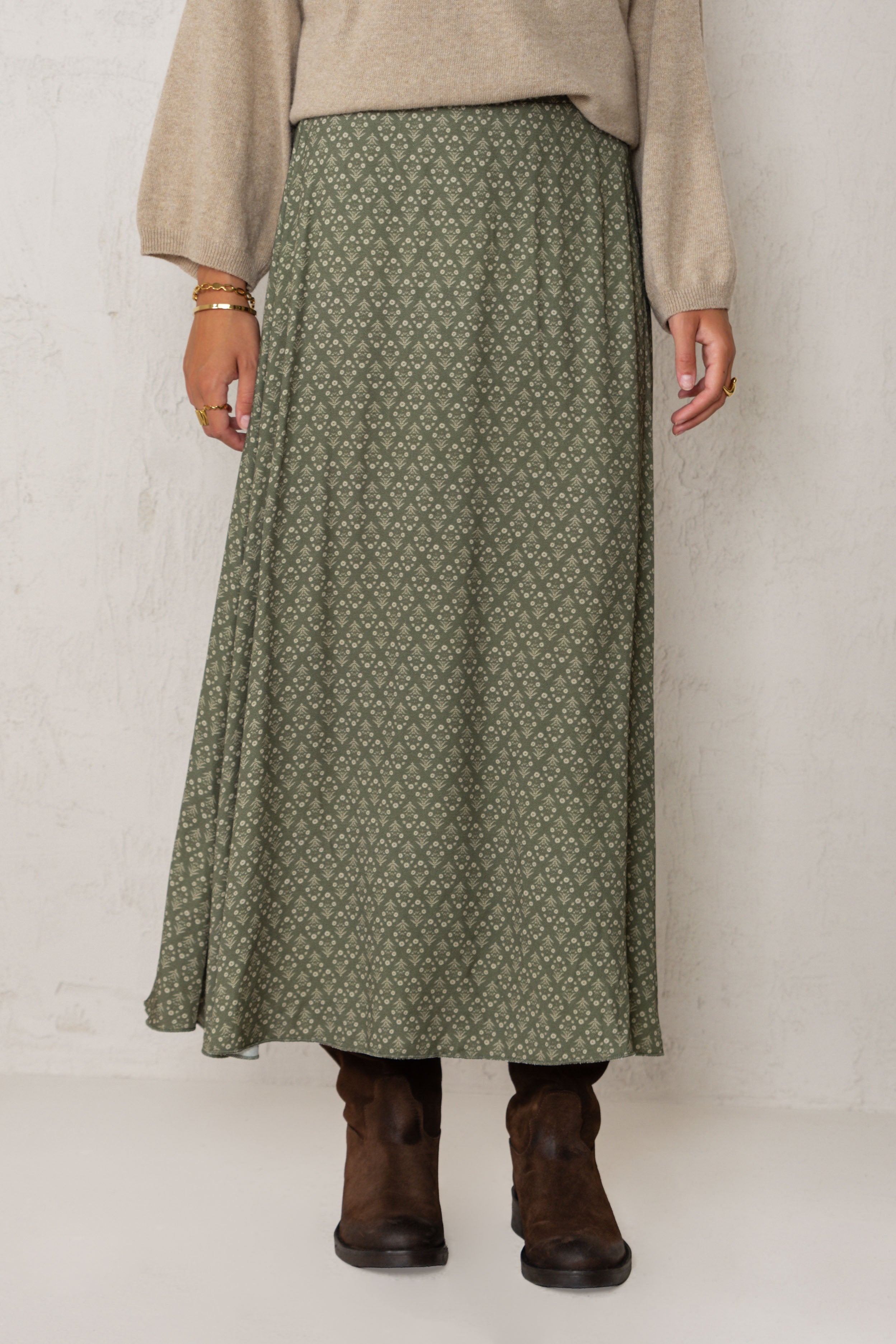 FALDA CARLA // FLORES VERDE