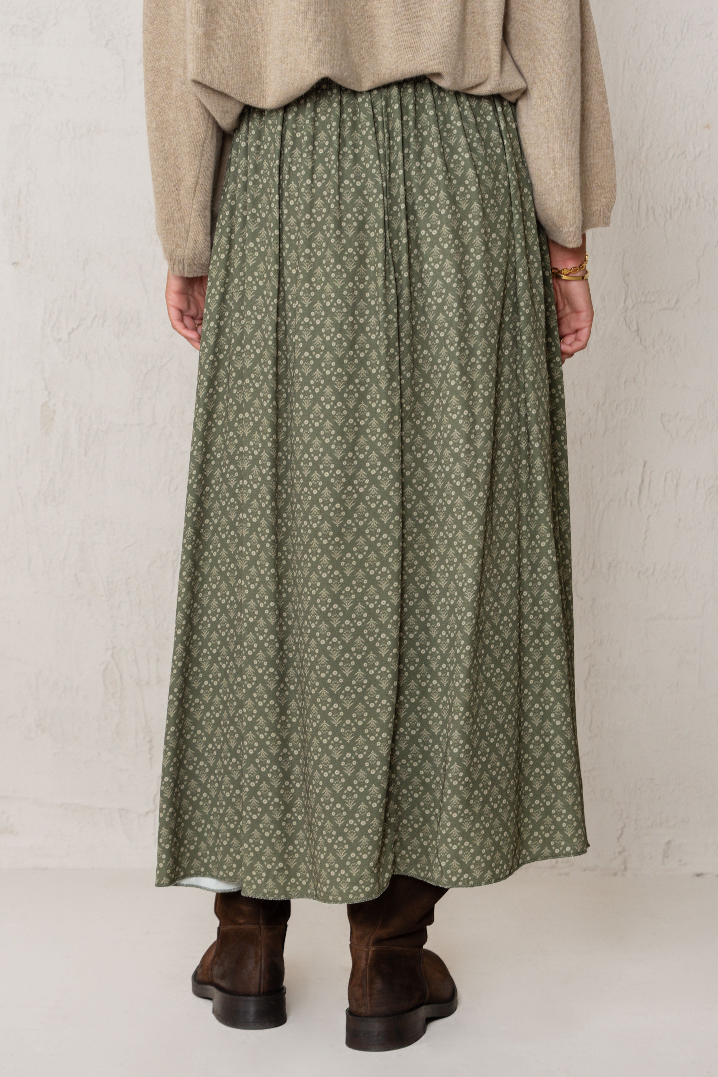 FALDA CARLA // FLORES VERDE