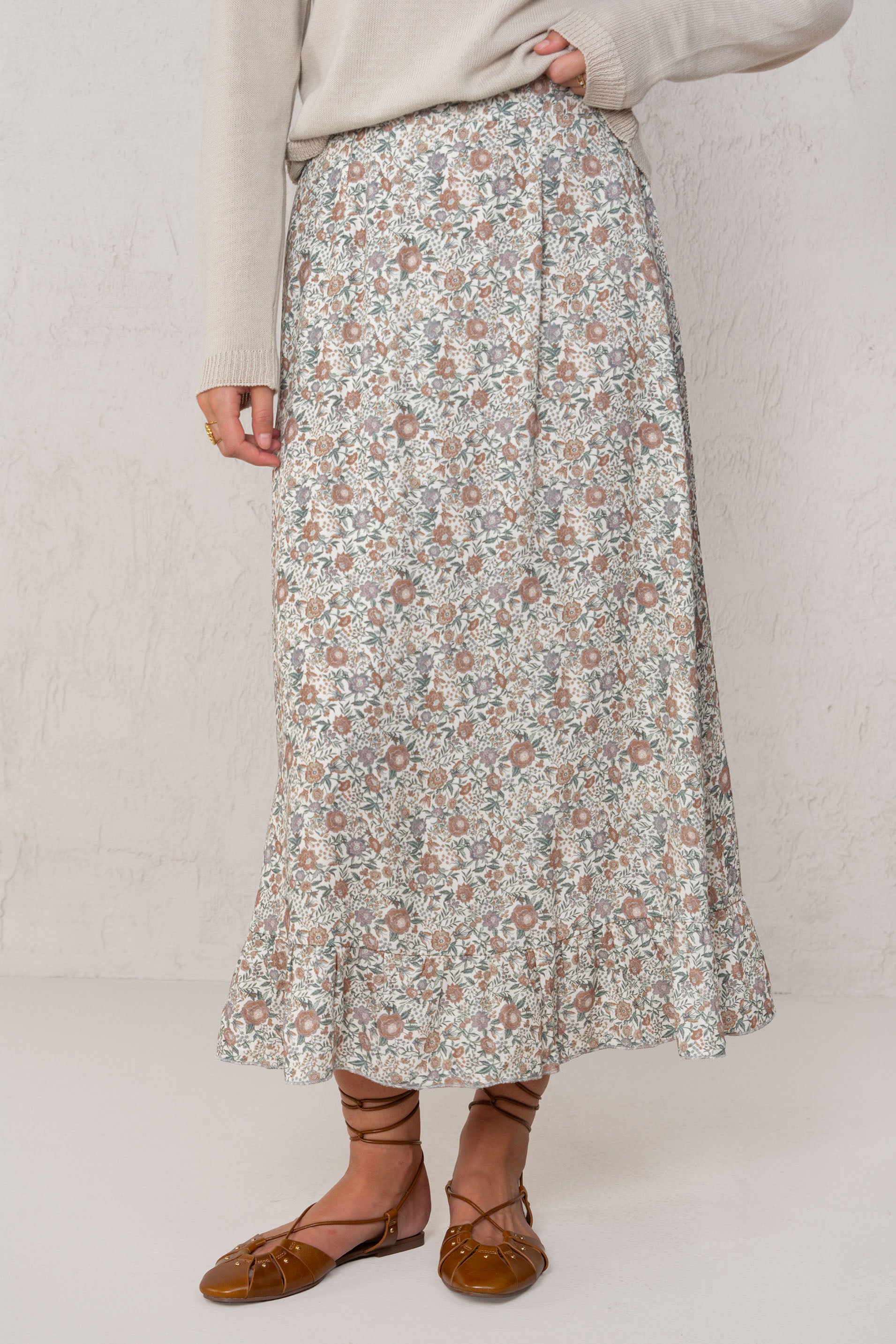 JASMINE SKIRT // ECRU FLOWERS