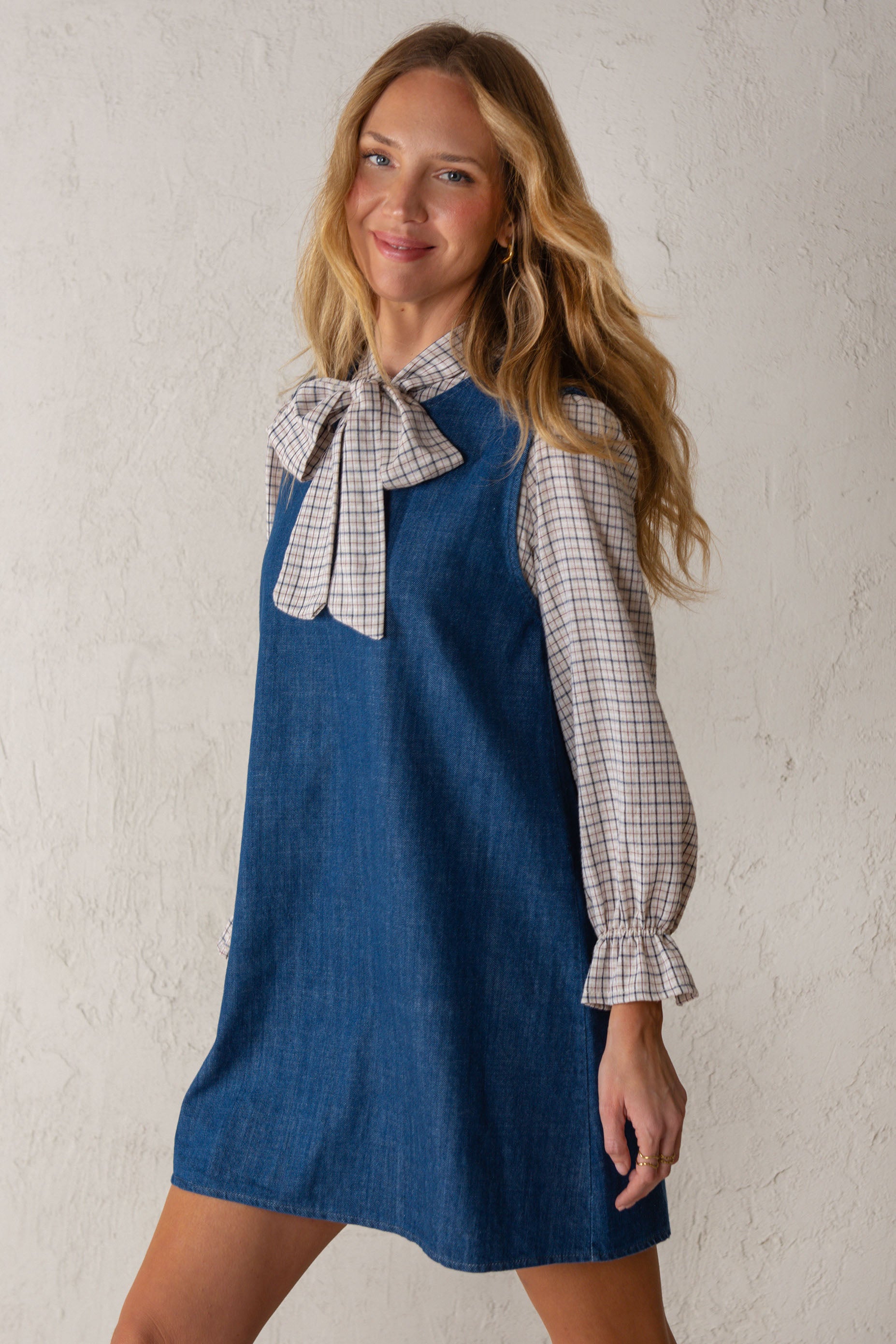 VESTIDO GALA // DENIM MEDIO