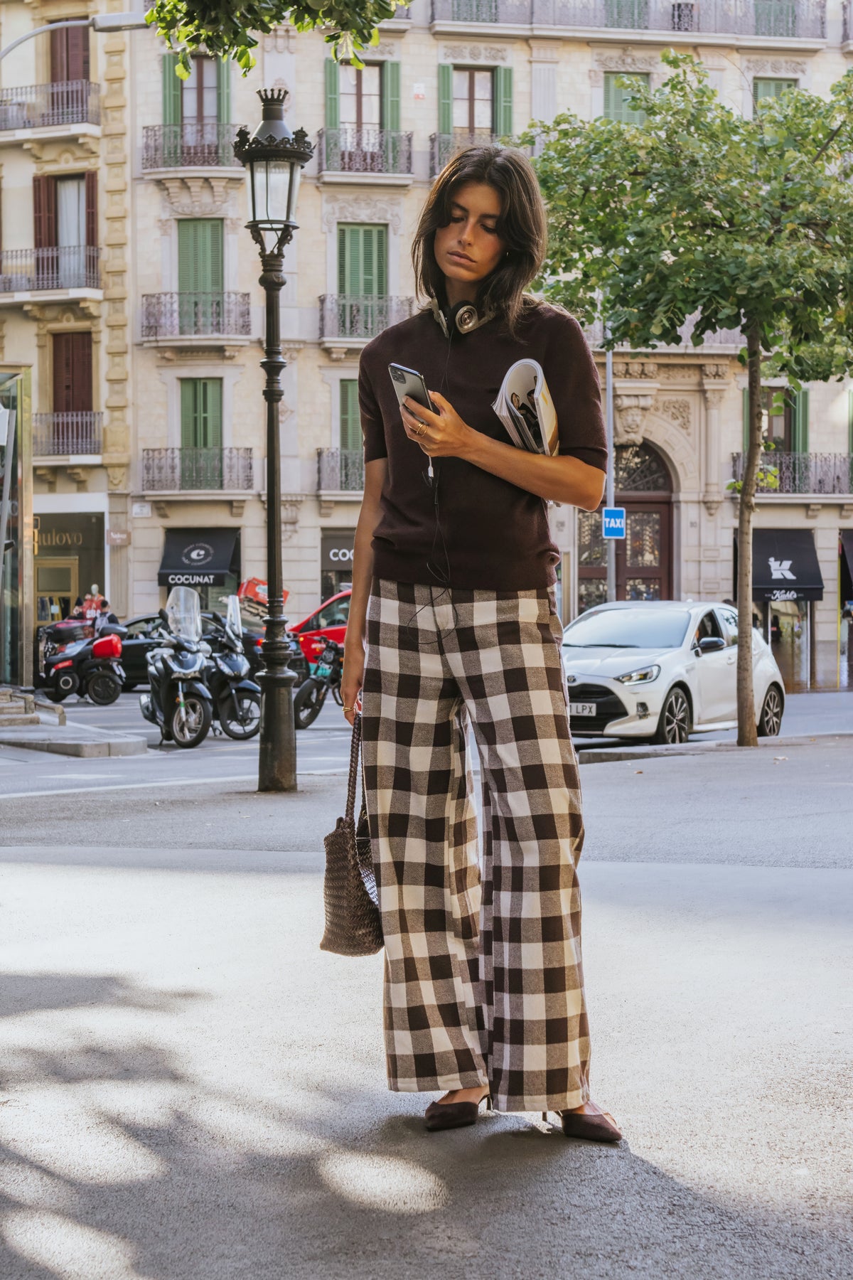 PANTALÓN GABRIELA // CUADROS MARRÓN