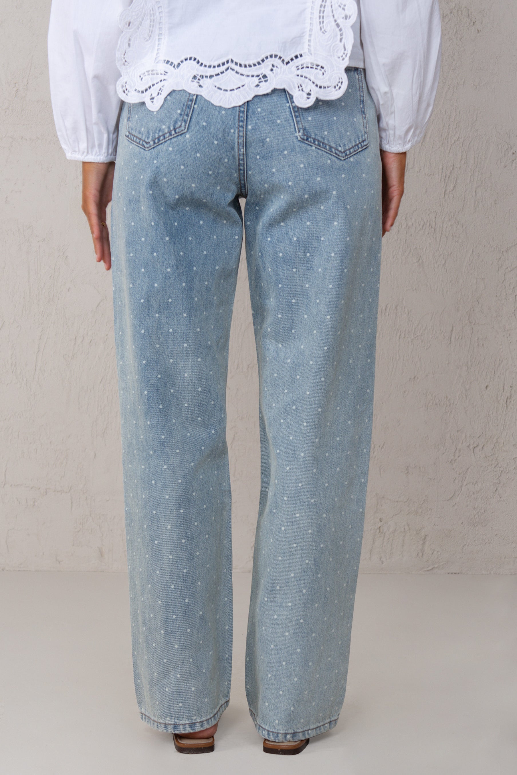 CARMEN JEANS // POLKA DOT DENIM