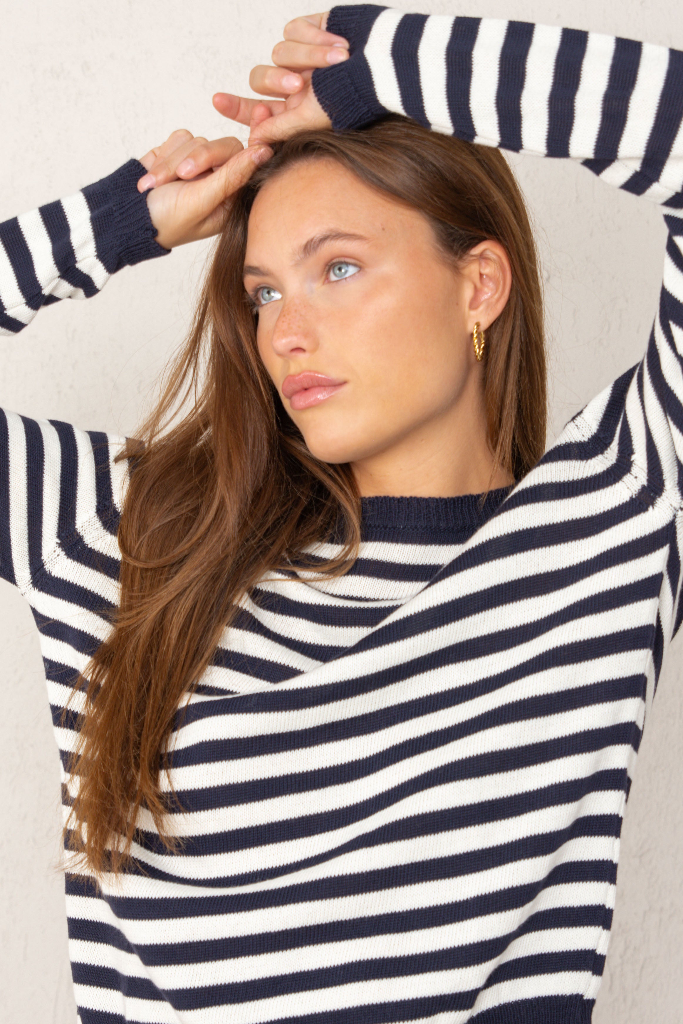 ALBA JERSEY // NAVY BLUE STRIPES