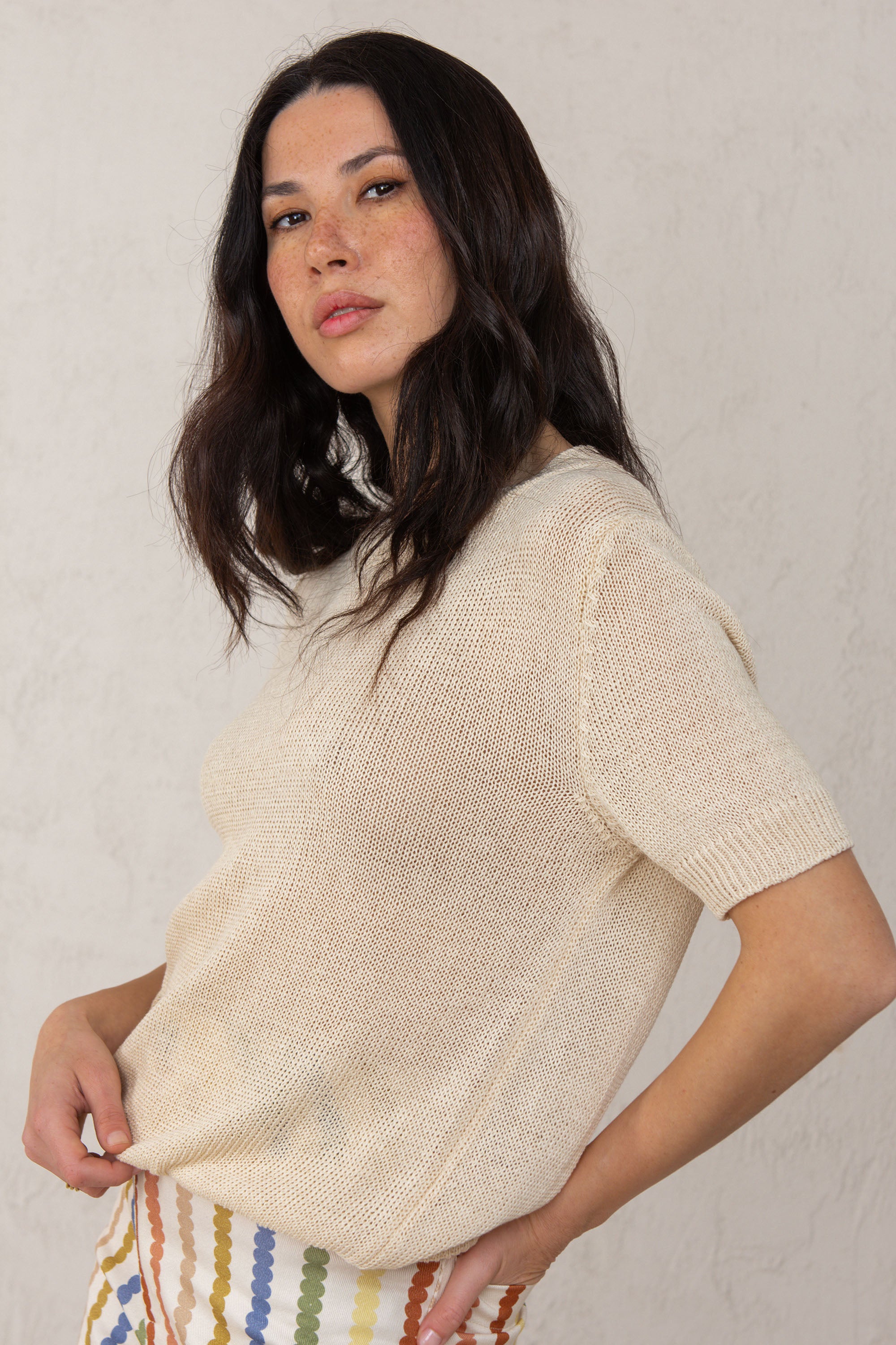 JERSEY FLORA // BEIGE
