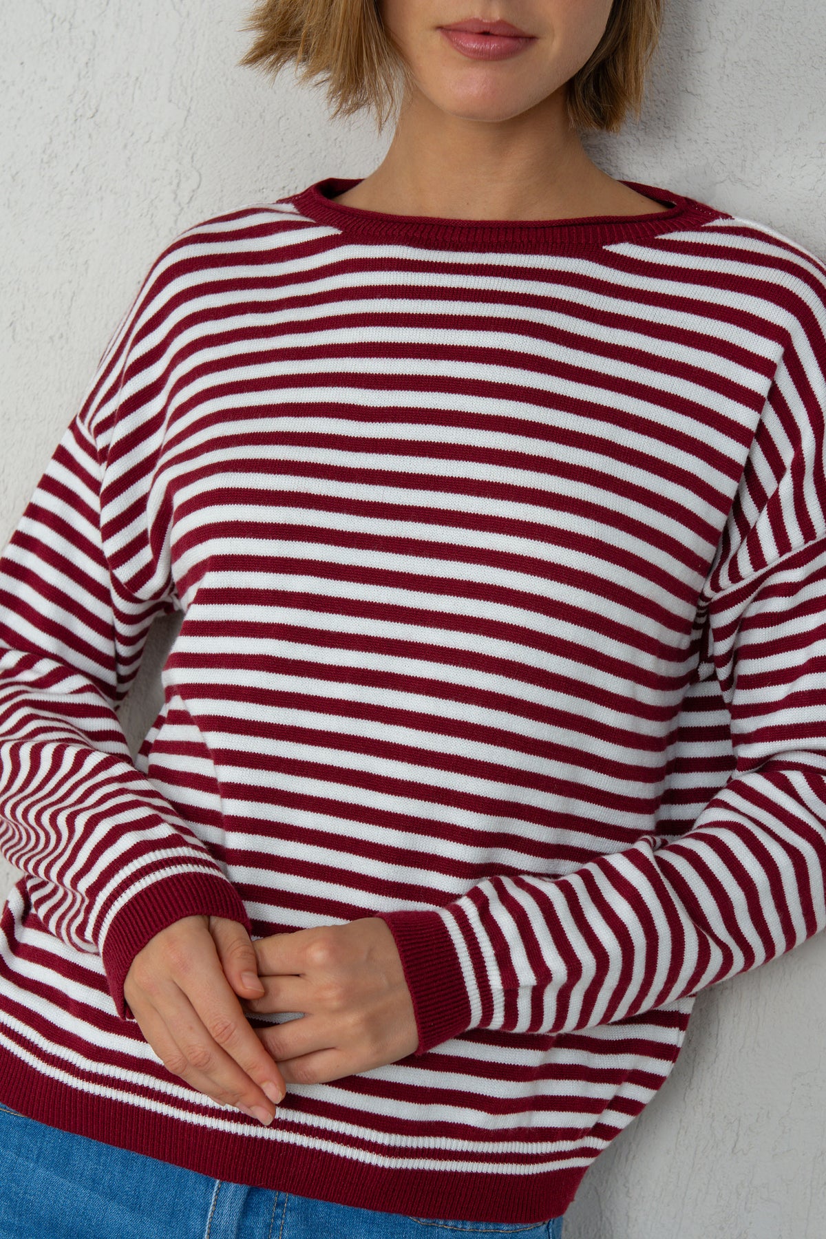 JERSEY GRETA // RAYAS GRANATE