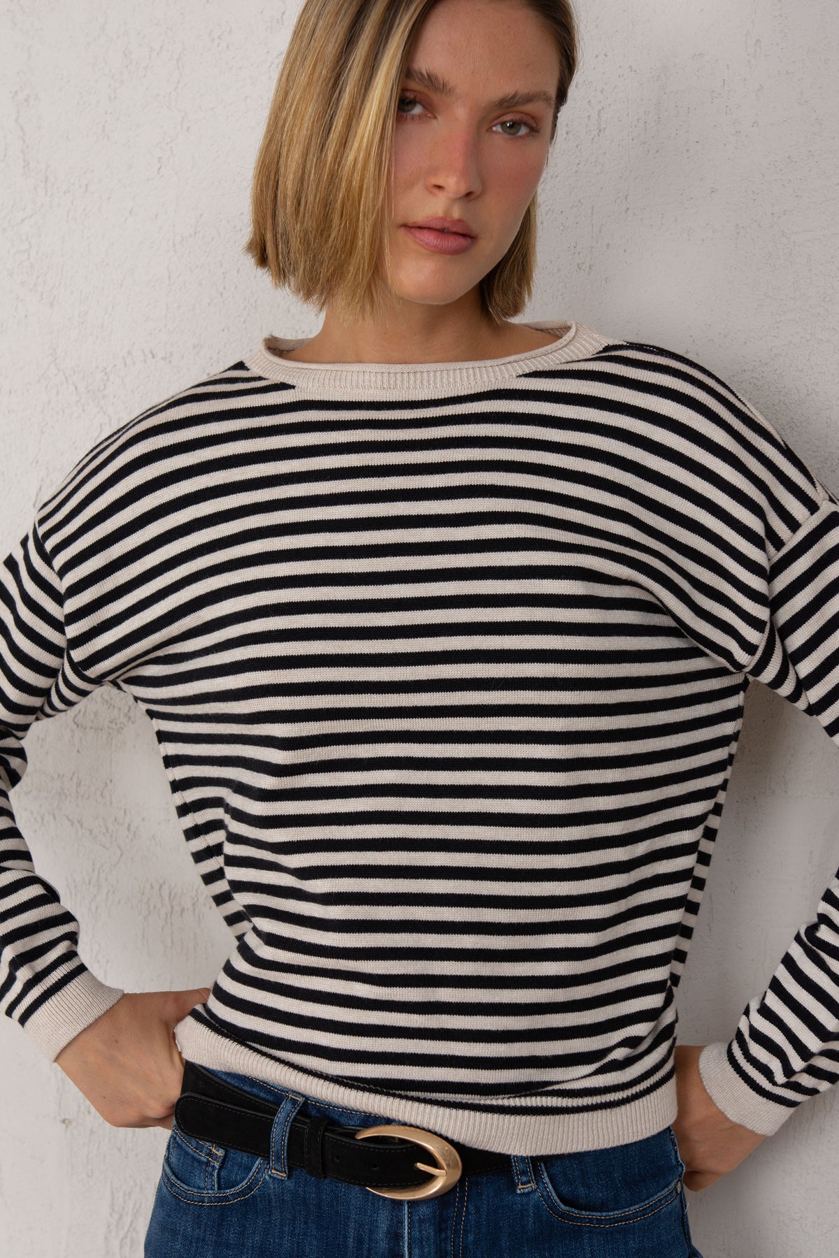 JERSEY GRETA // RAYAS NEGRO