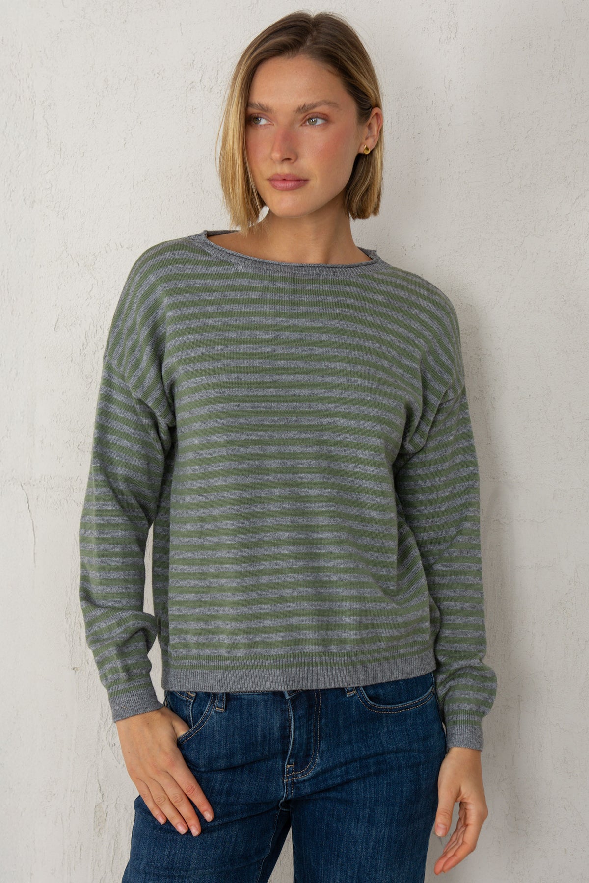 JERSEY GRETA // RAYAS VERDE