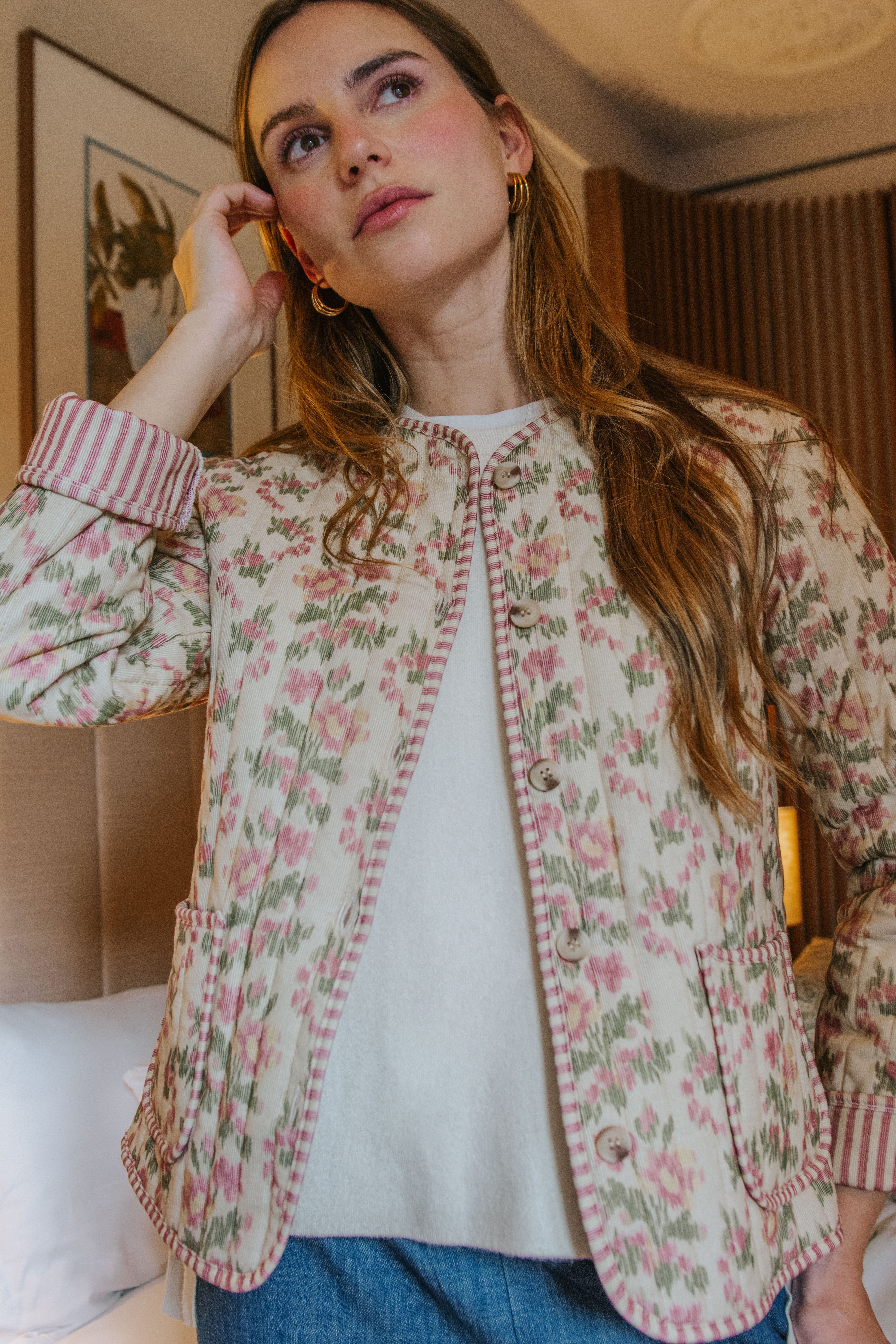 CHAQUETA BEA // FLORES ROSA