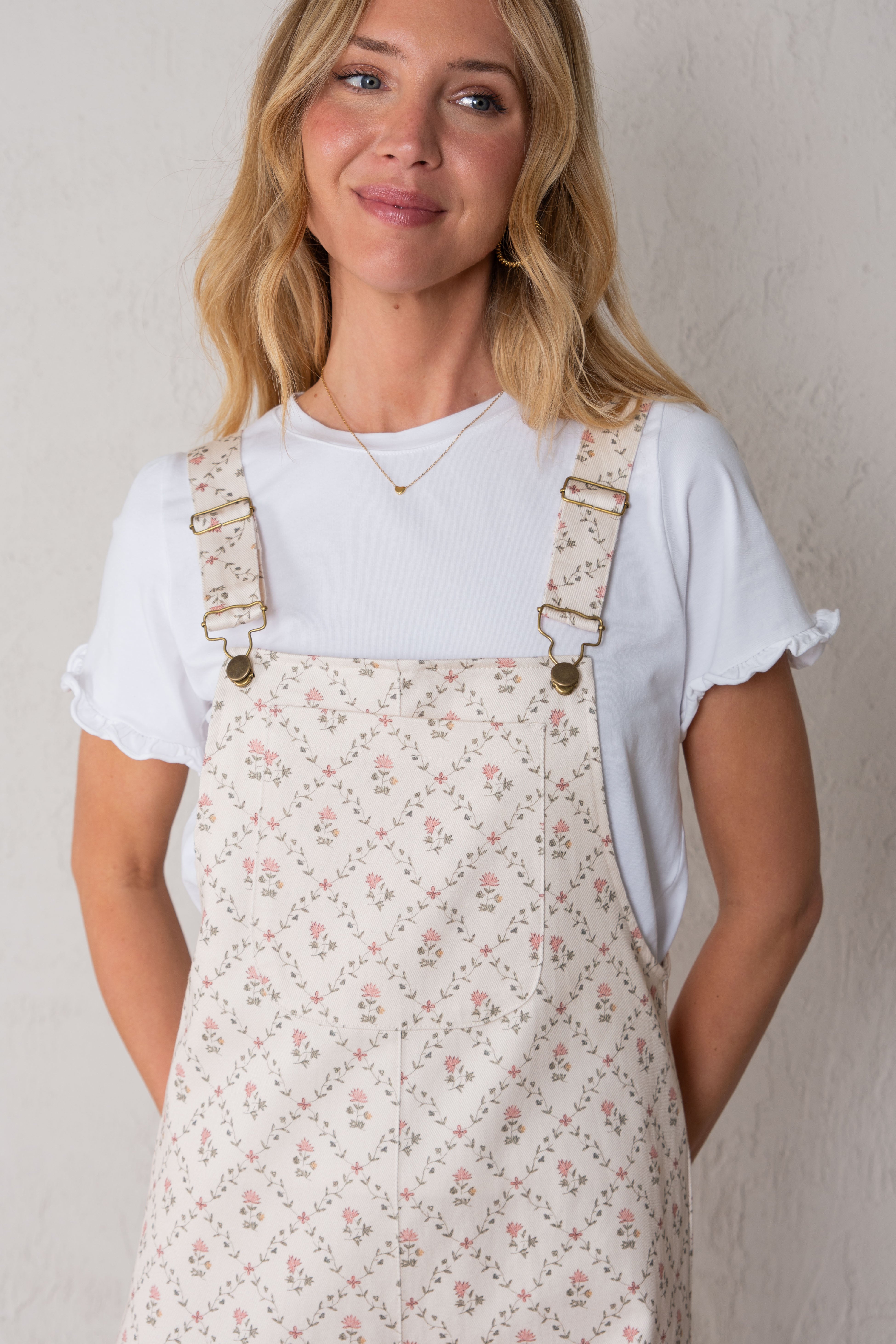CARMELA OVERALLS // PINK FLOWERS