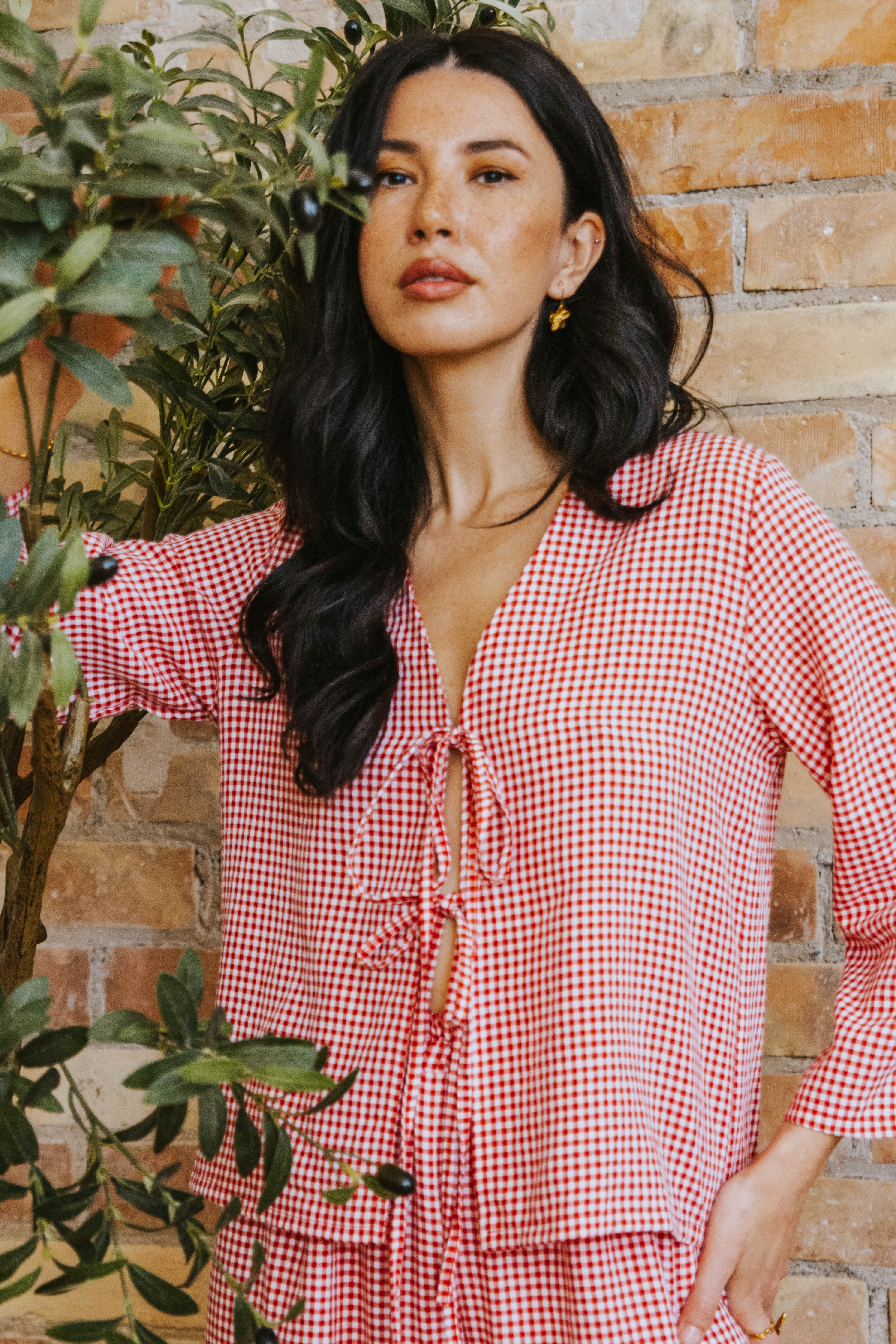 CAMISA ELENA // VICHÍ ROJO