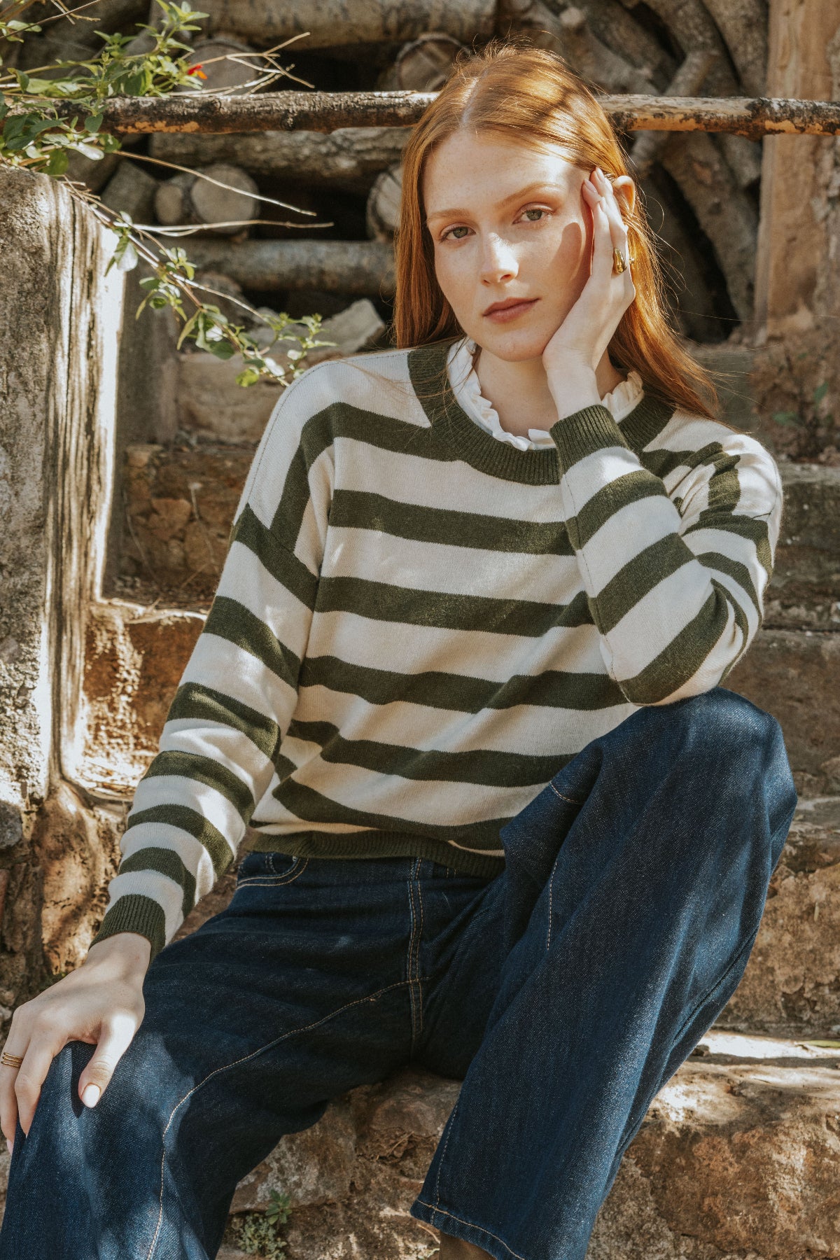 JERSEY CLAUDIA // RAYAS VERDE OSCURO