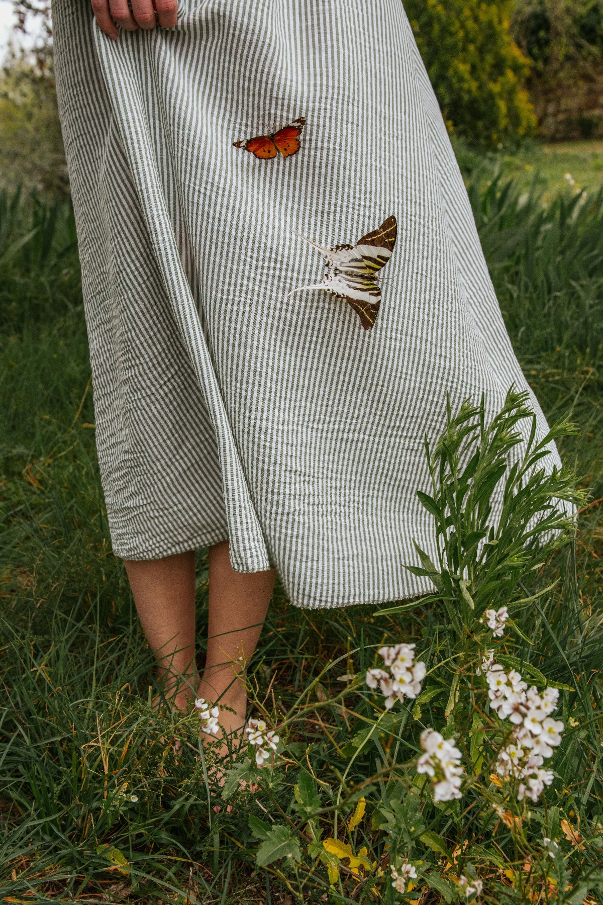 CATALINA DRESS // GREEN STRIPES