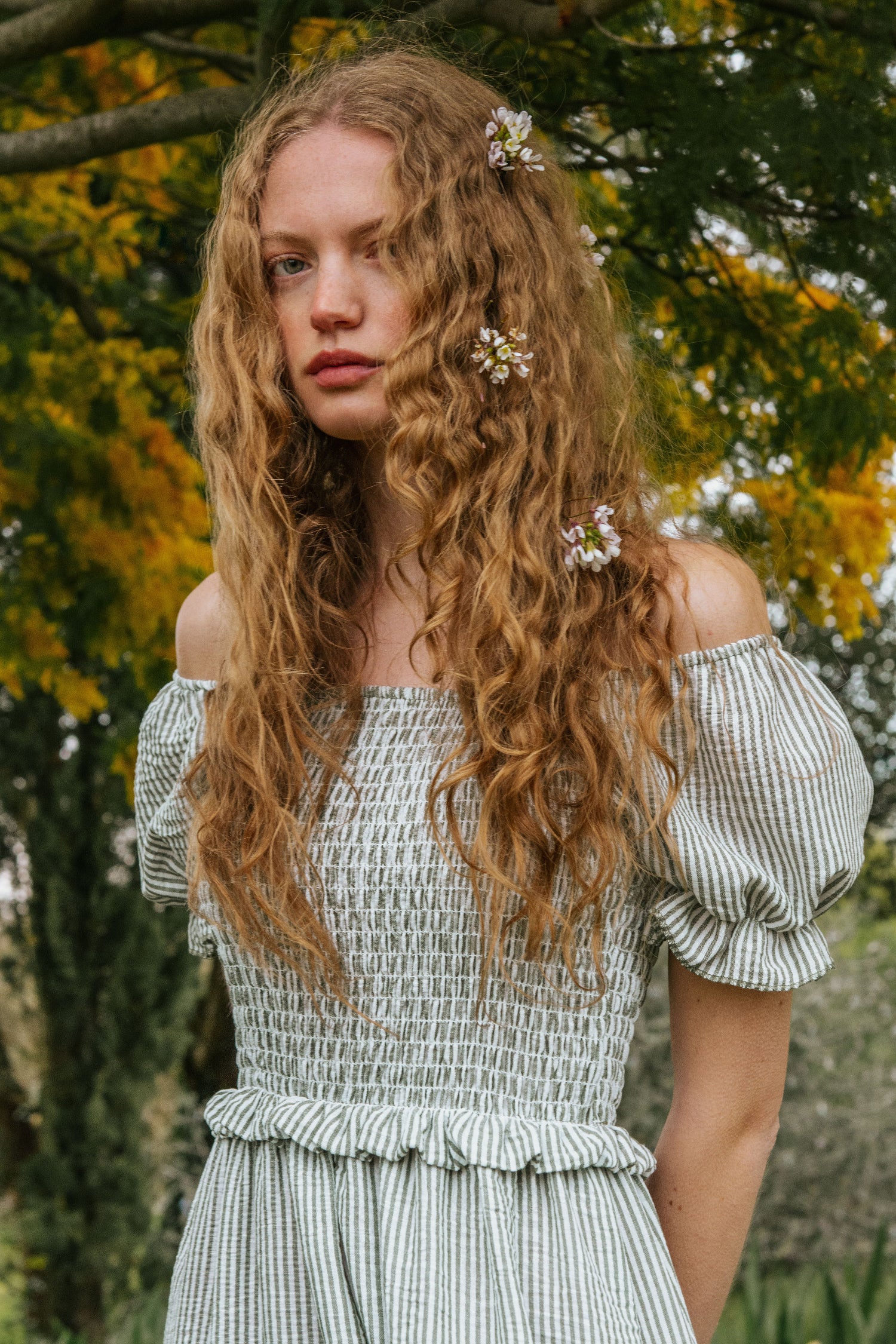 CATALINA DRESS // GREEN STRIPES