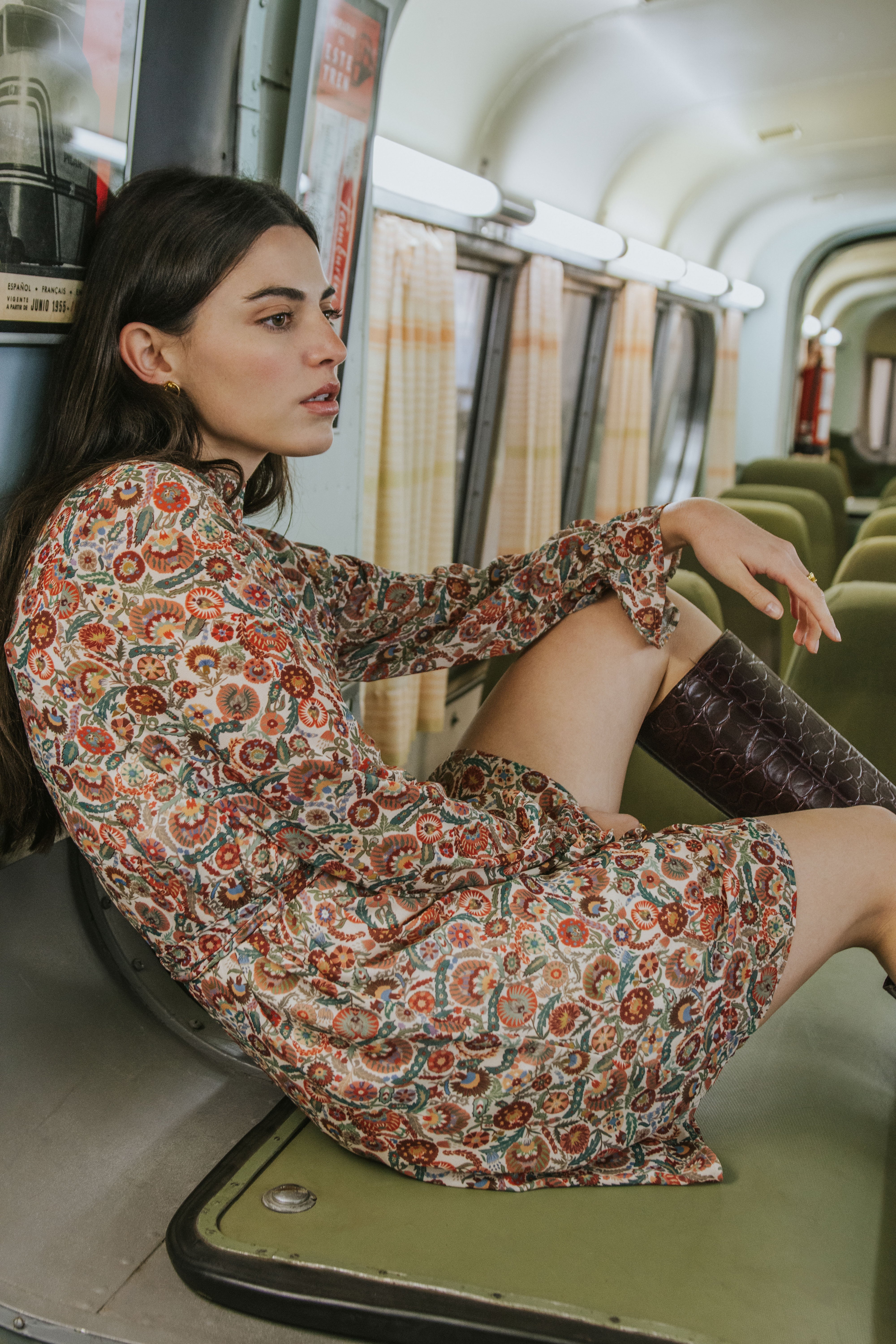 VESTIDO BETTINA // ESTAMPADO GRANATE