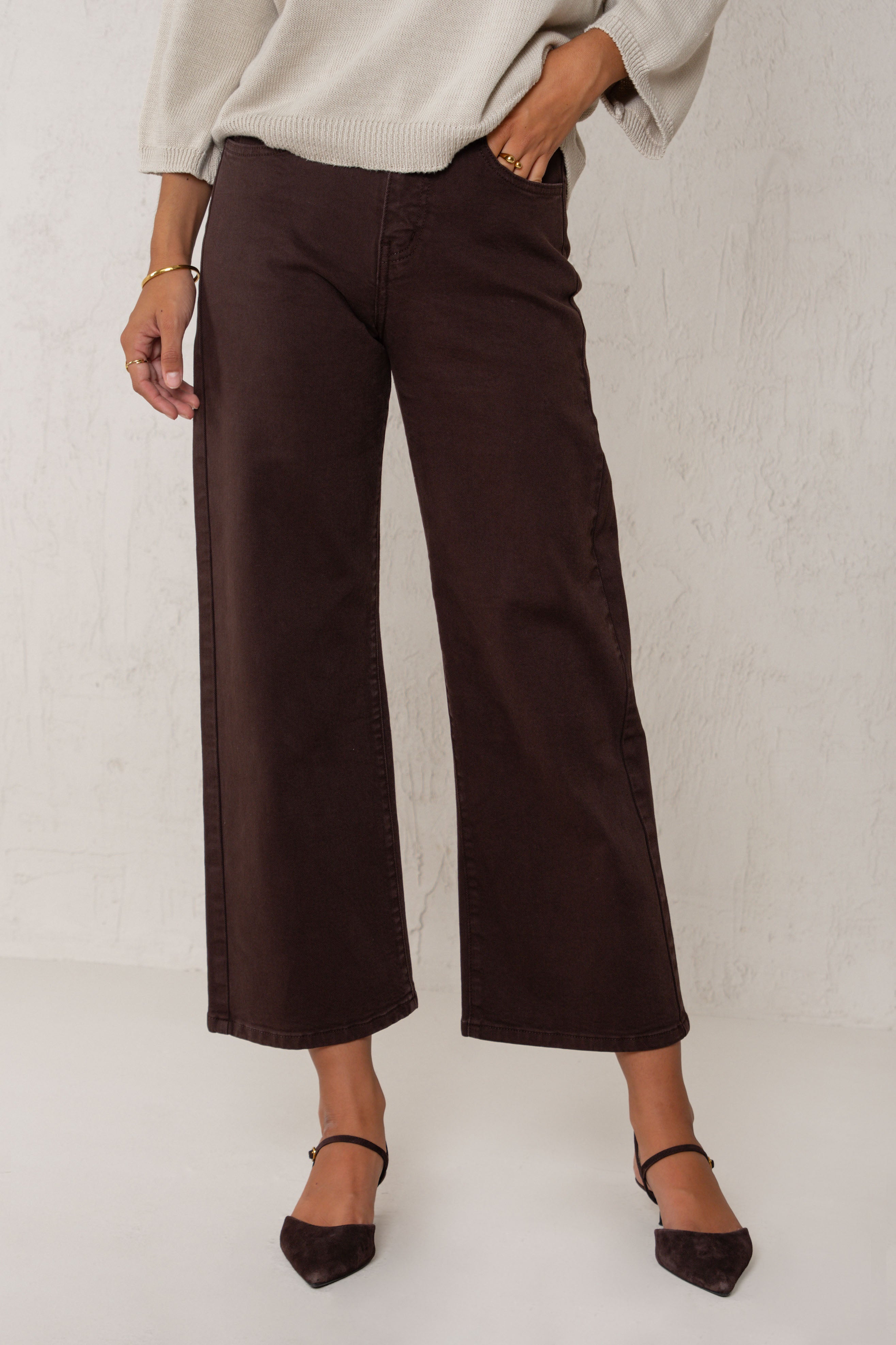 PANTALÓN CAROL // MARRÓN OSCURO