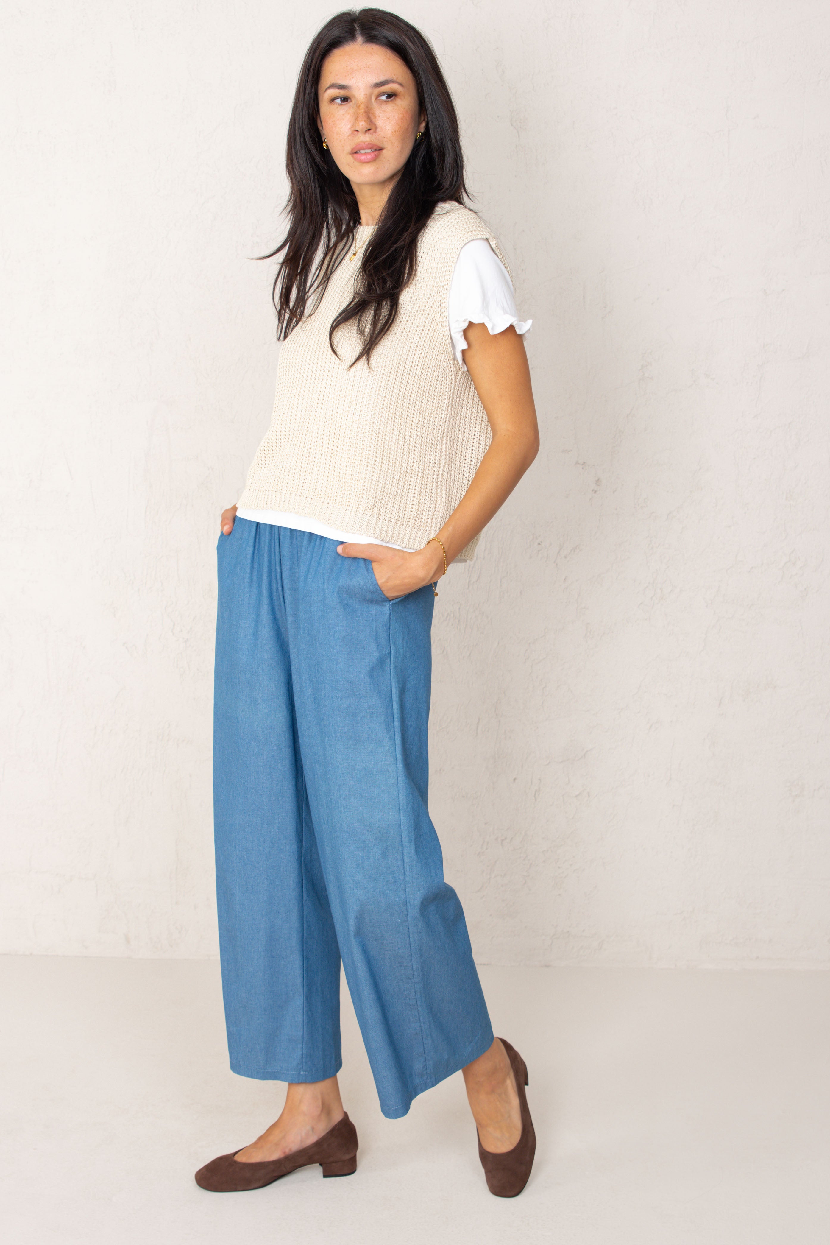 PANTALÓN LÍA // DENIM MEDIO