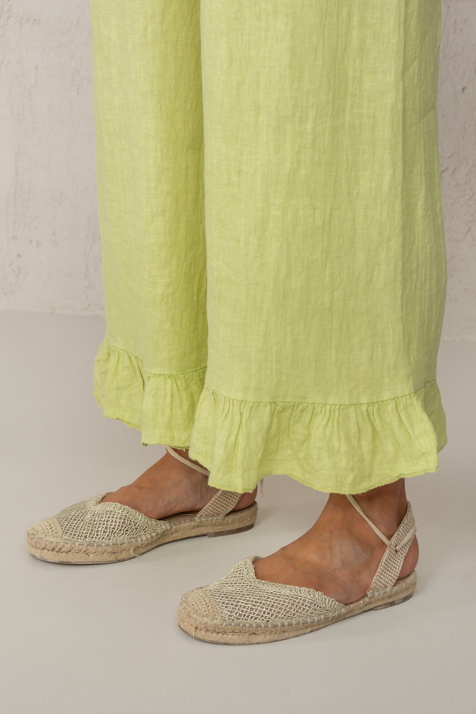 PANTALÓN CHLOE // LINO VERDE CLARO // ON DEMAND