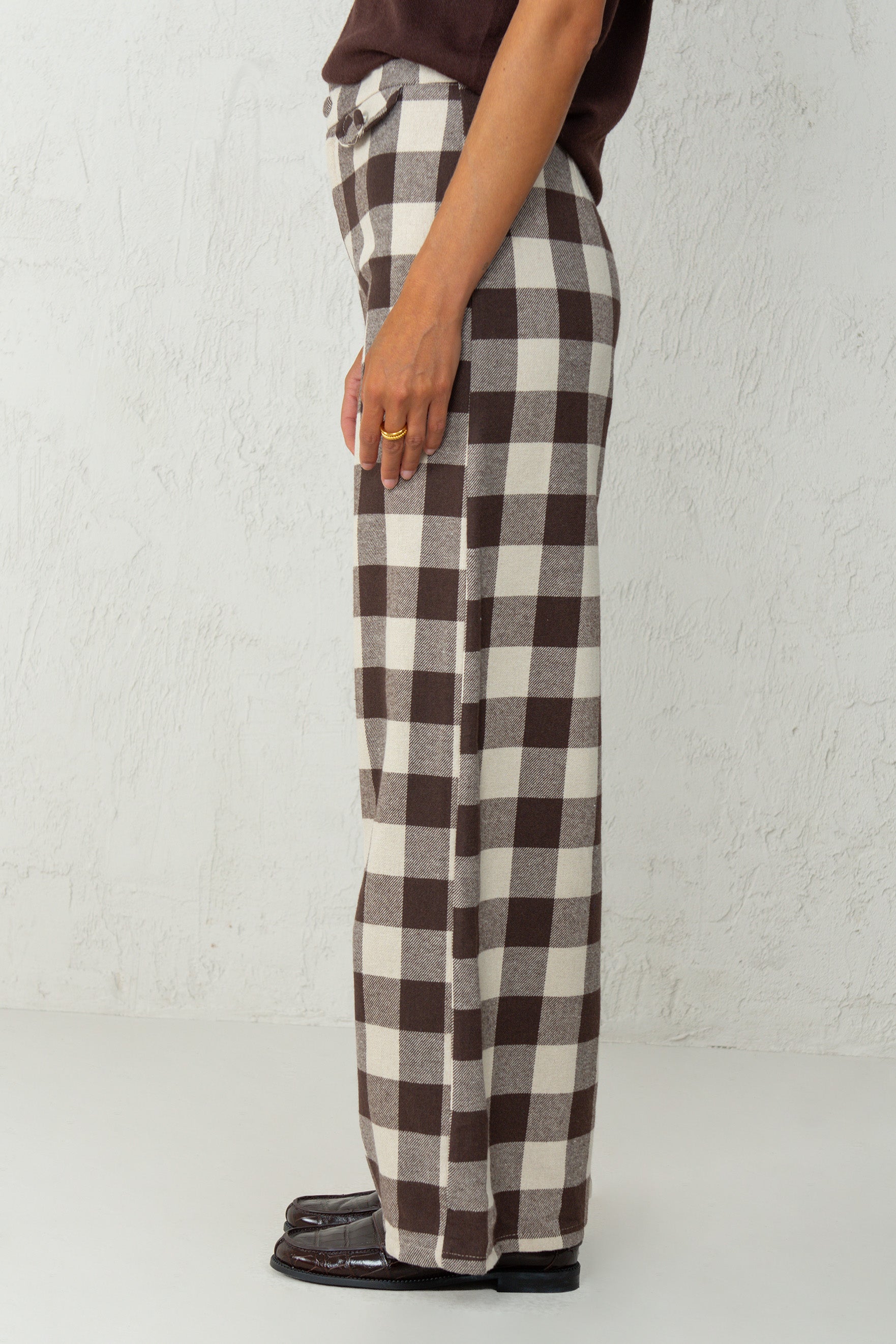 PANTALÓN GABRIELA // CUADROS MARRÓN