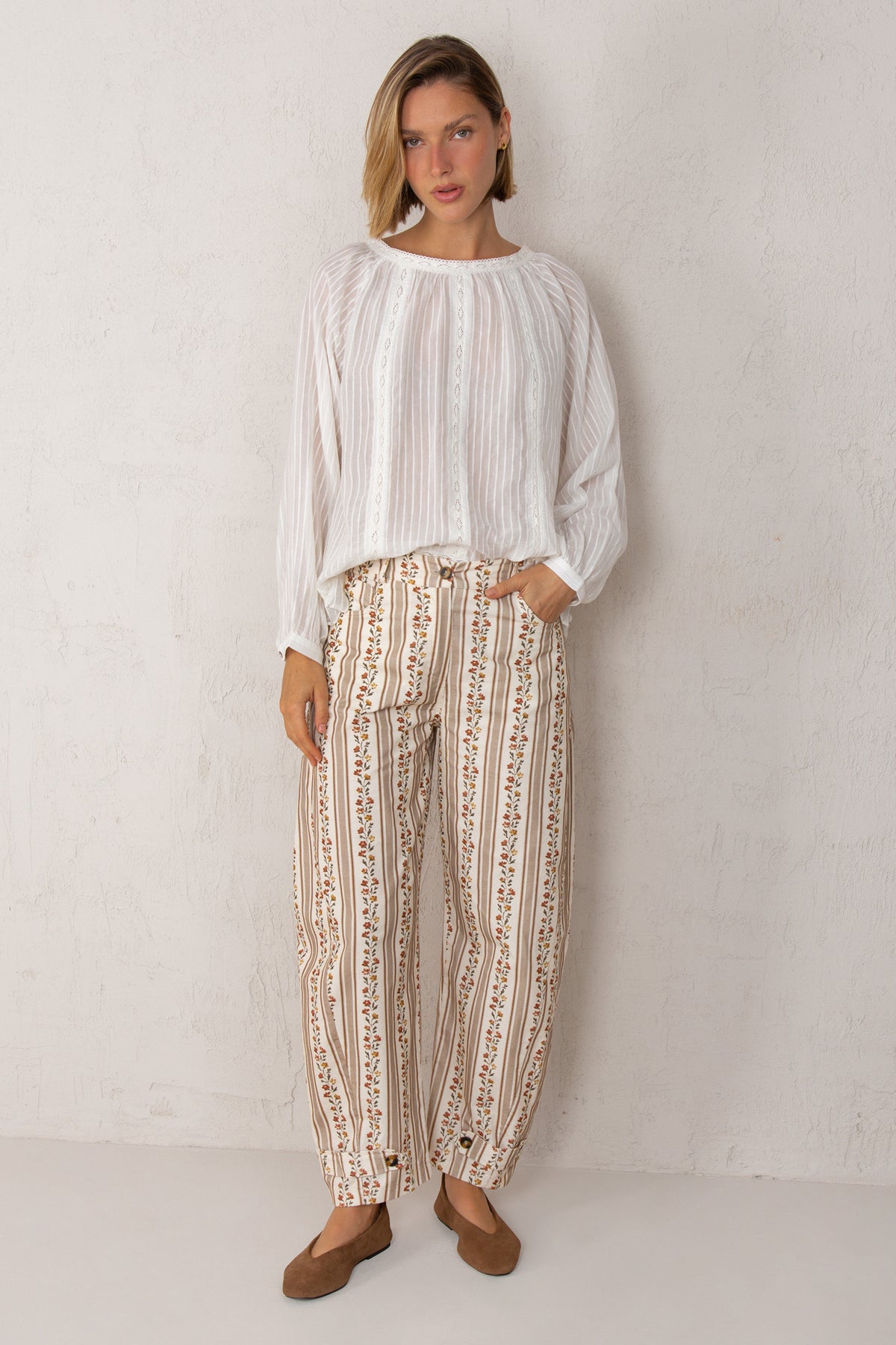 GAIA PANTS // TOFFEE FLOWERS
