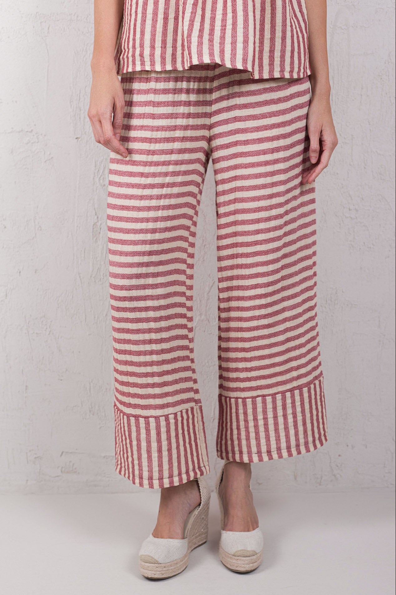 PANTALÓN JULIA // RAYAS GRANATE