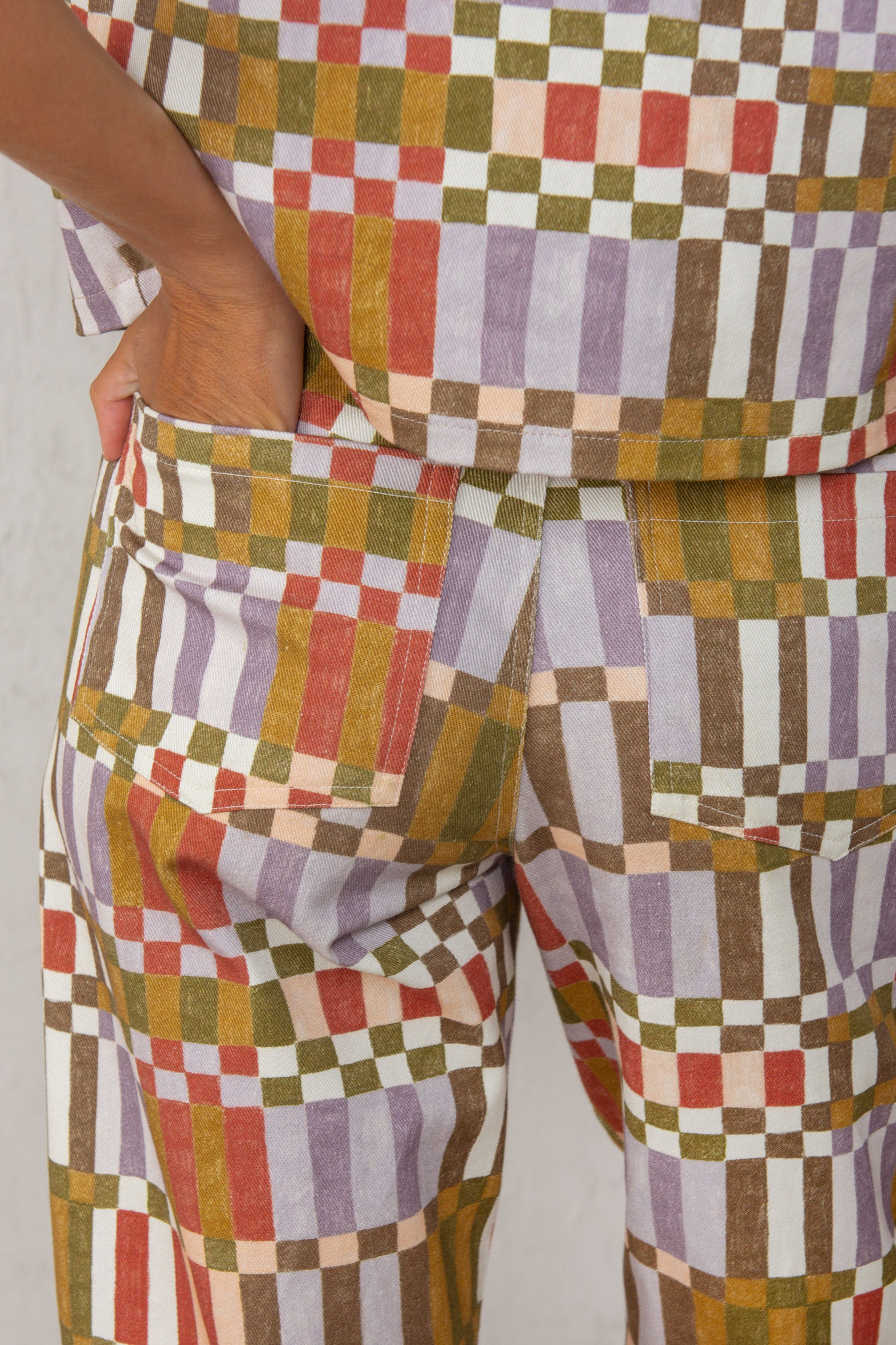 PANTALÓN GRETA // CUADROS VERDE