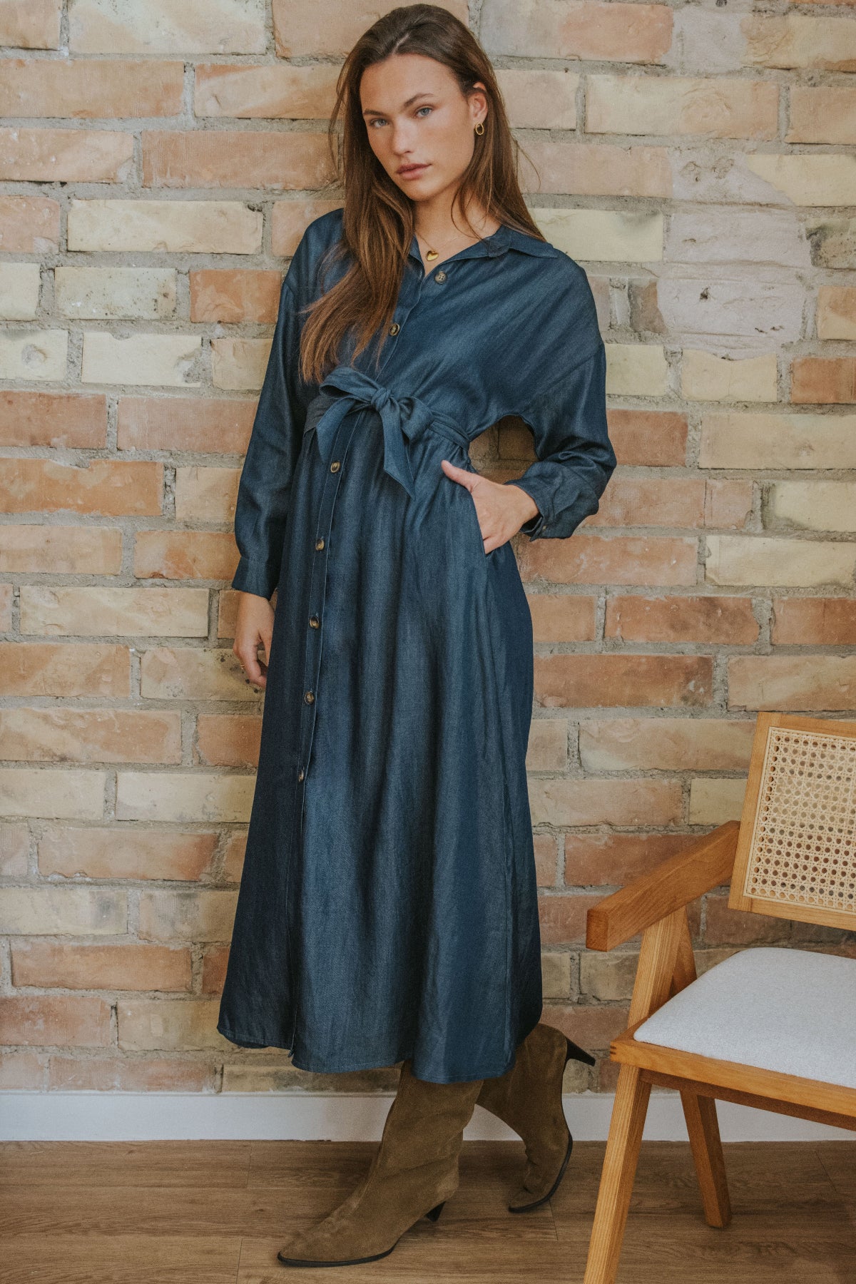 VESTIDO CAROLINA // DENIM OSCURO