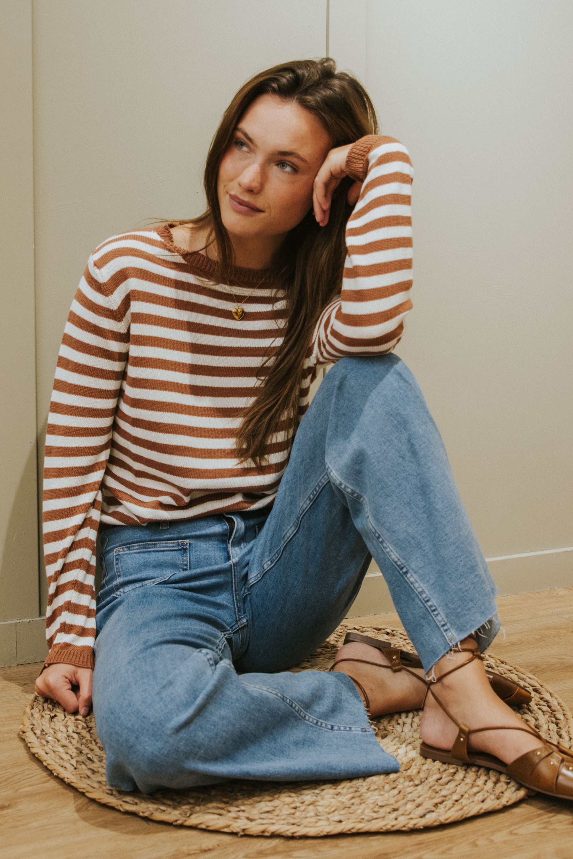 ALBA JERSEY // TERRACOTTA STRIPES