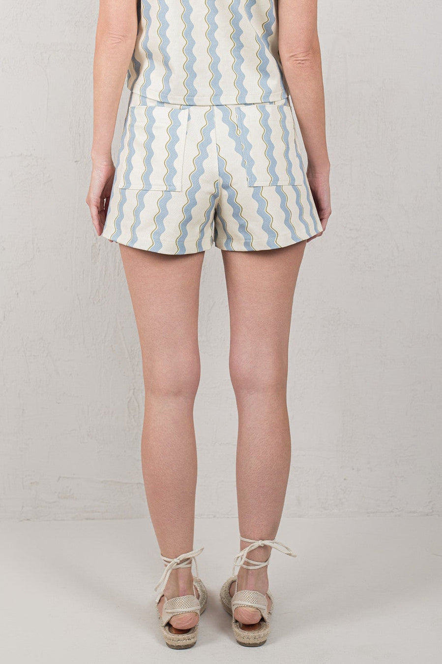 SHORT GALA // OLAS AZUL CIELO