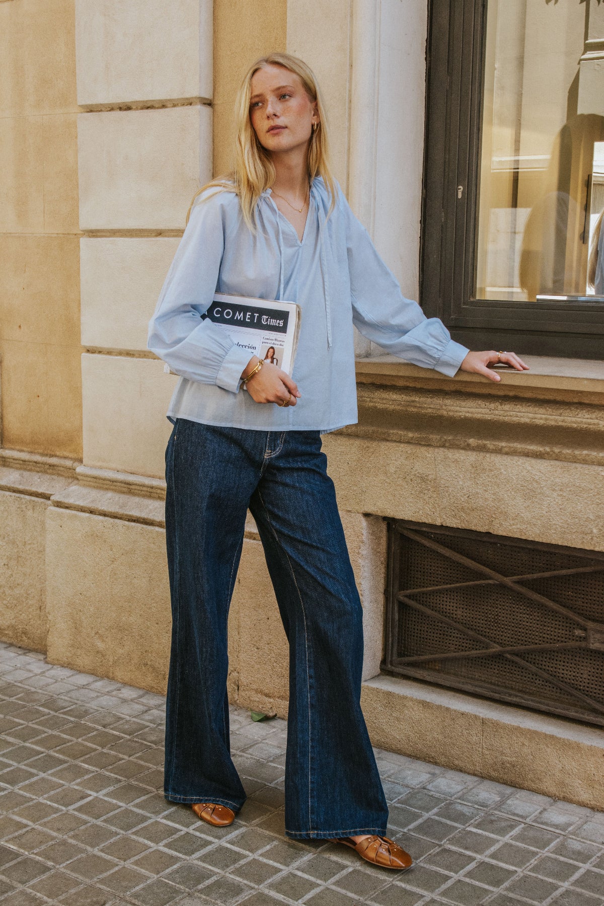 CAMISA CLEMENTINA // AZUL CIELO