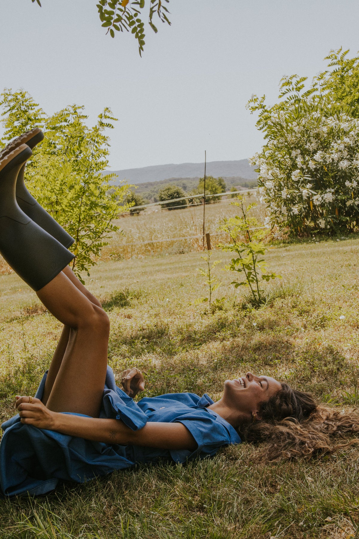 VESTIDO CAROL // DENIM MEDIO