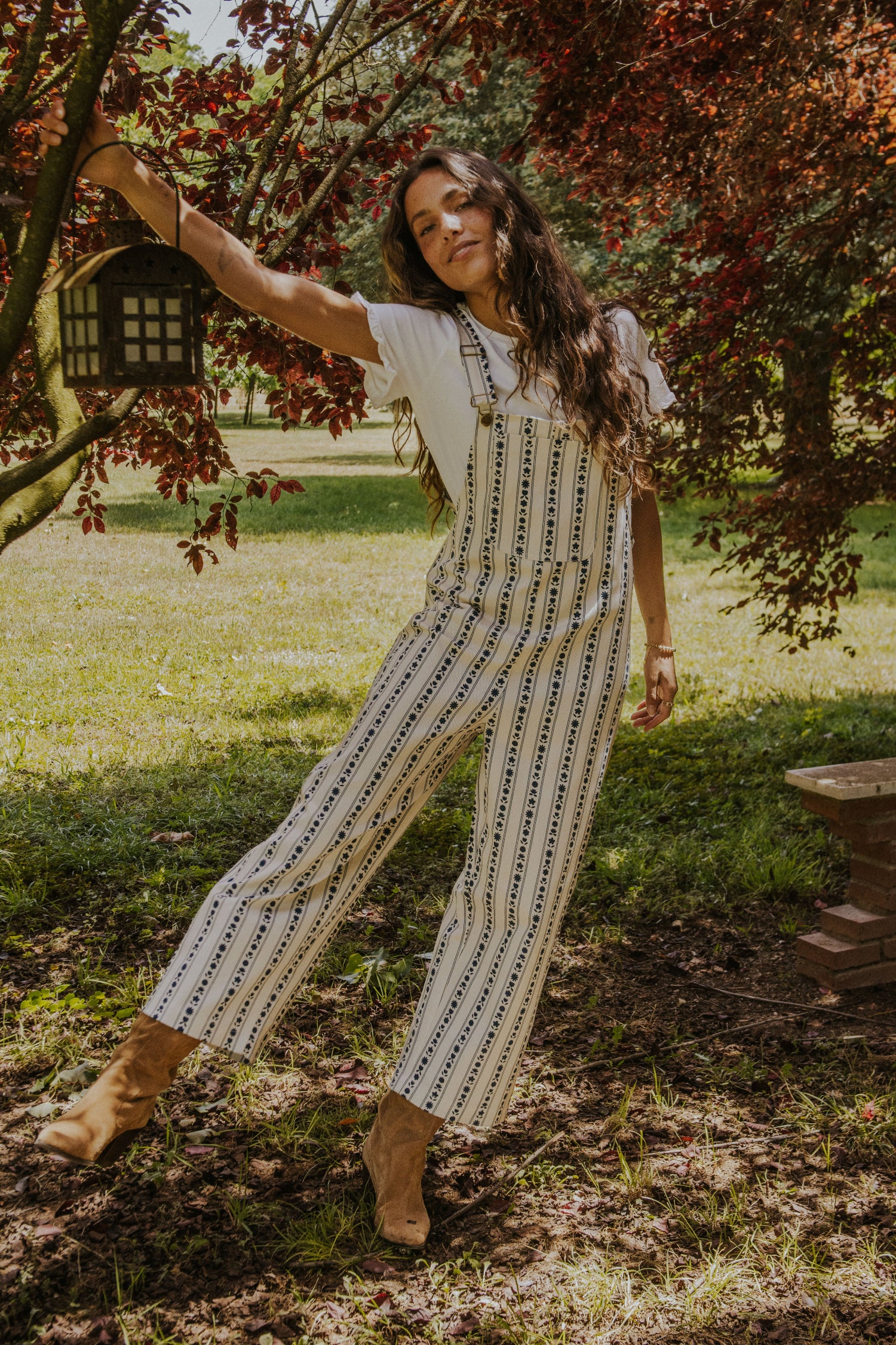 CARMELA OVERALLS // DARK BLUE FLOWERS