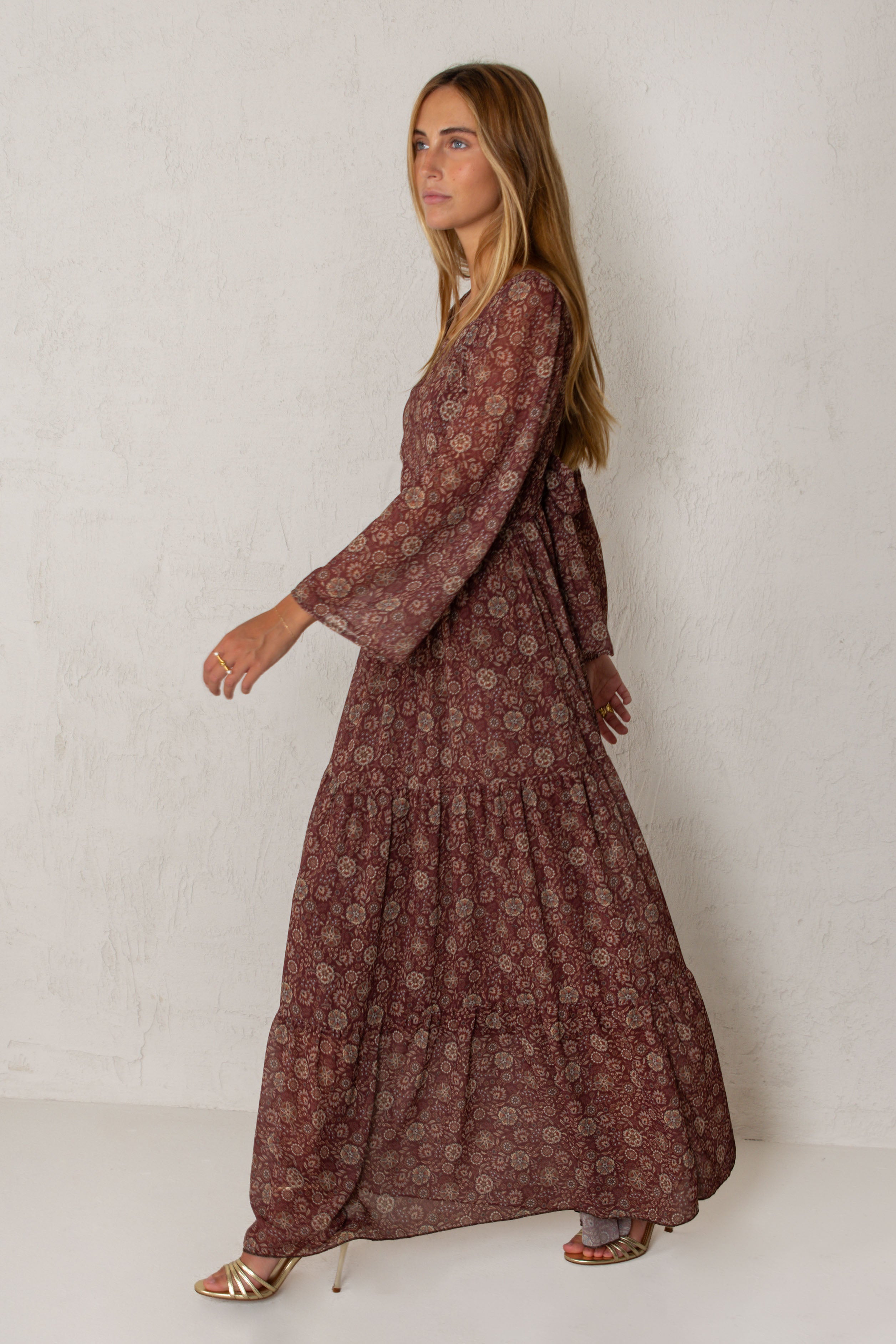 VESTIDO ALEJANDRA // GRANATE