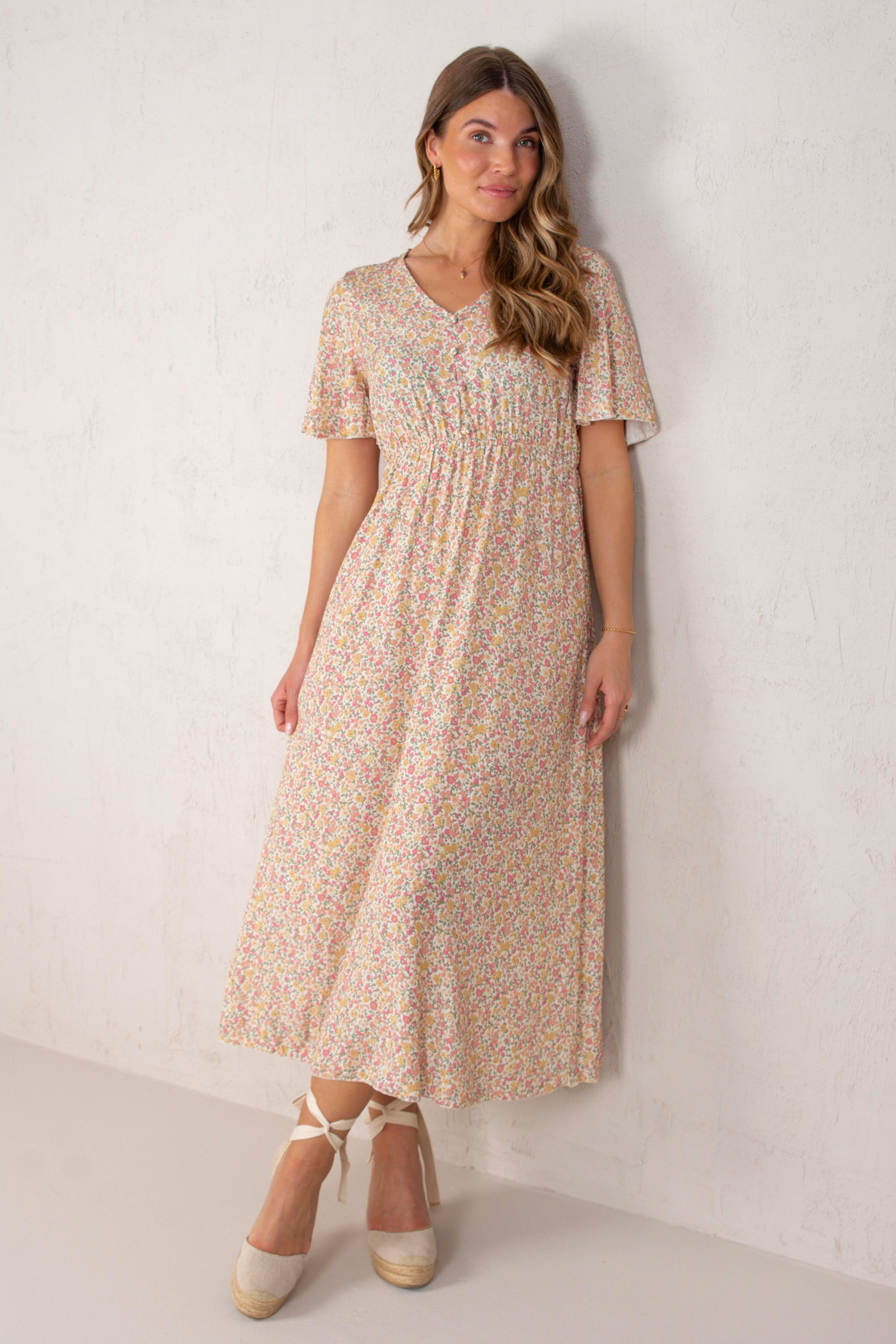 VESTIDO CARLOTA // LIBERTY ROSADO