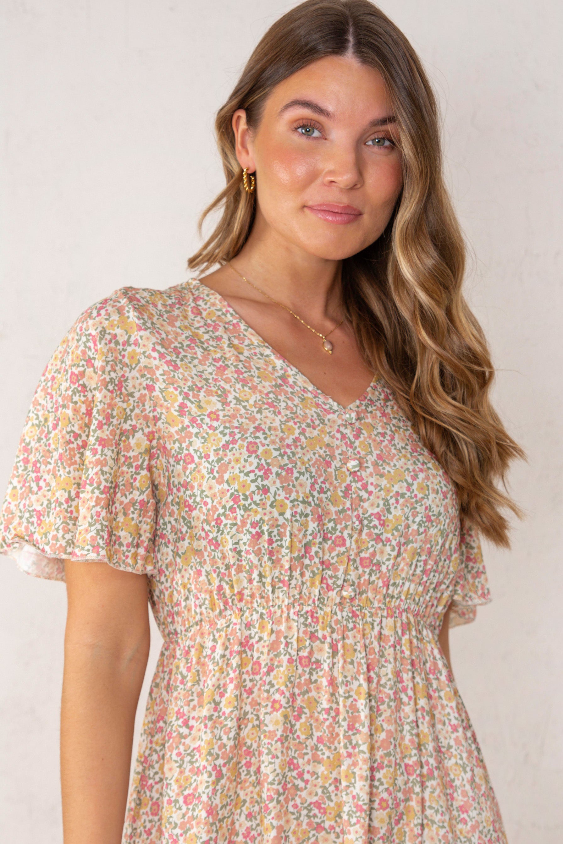 VESTIDO CARLOTA // LIBERTY ROSADO
