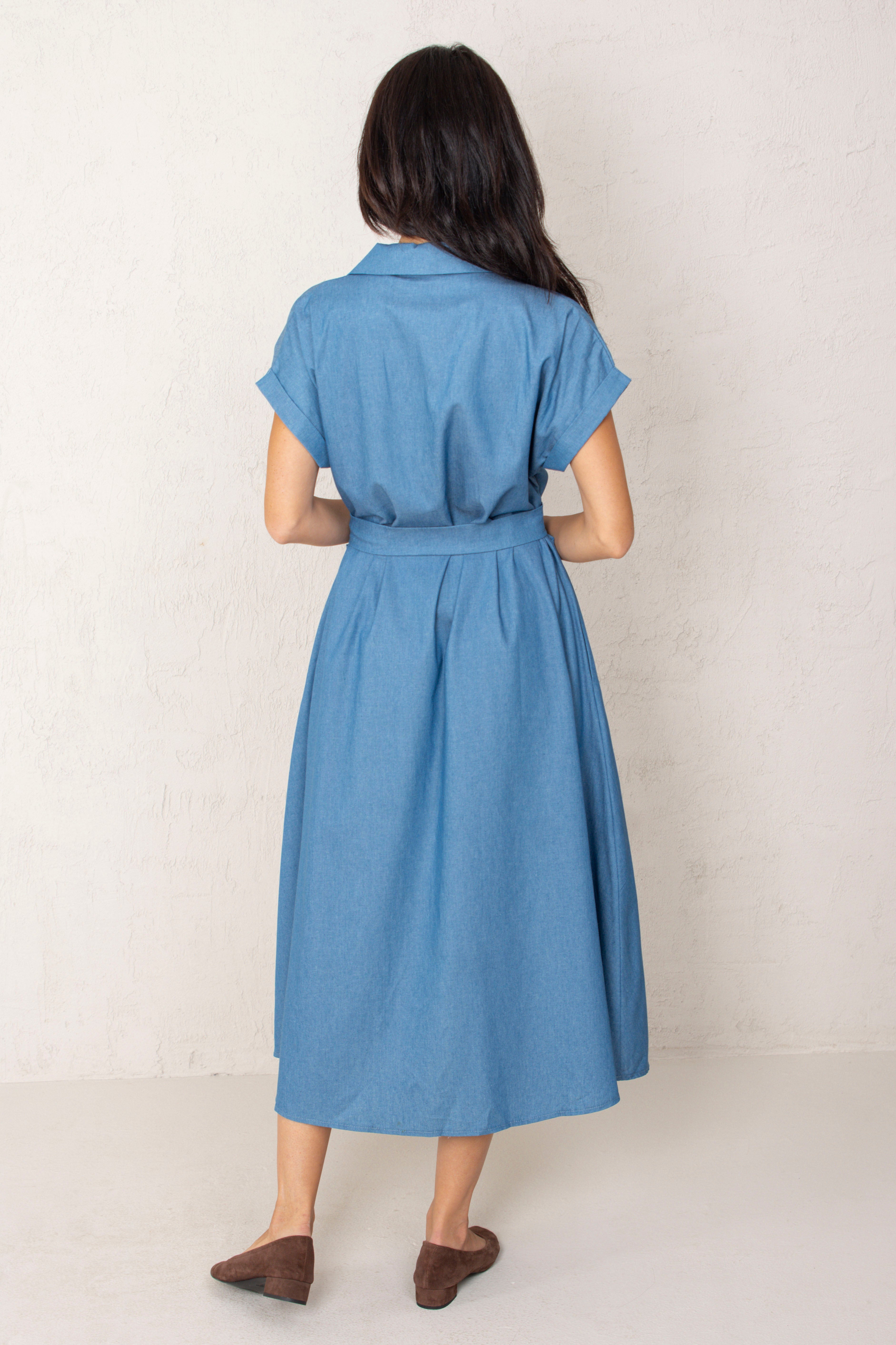 VESTIDO CAROL // DENIM MEDIO