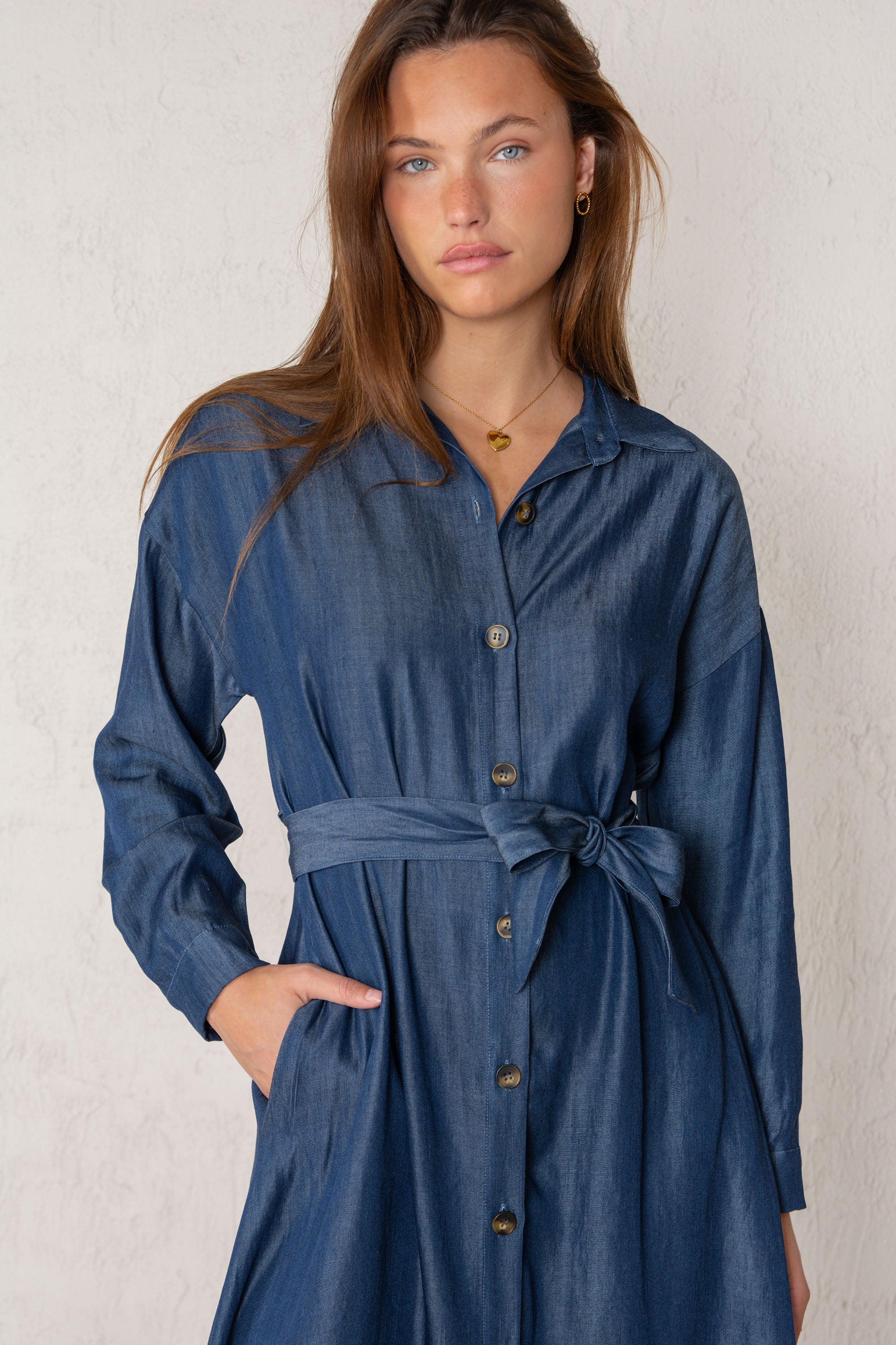 VESTIDO CAROLINA // DENIM OSCURO