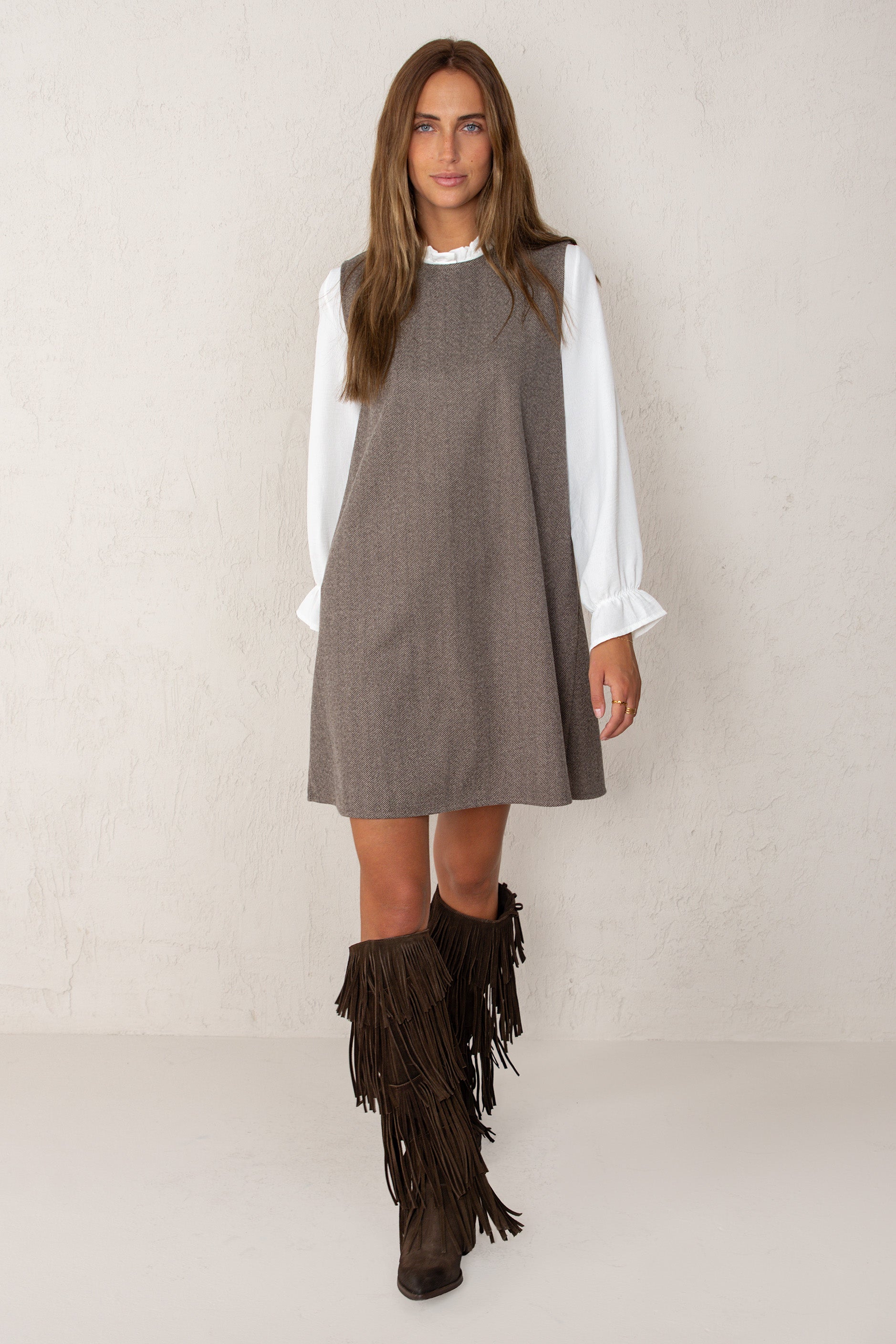 VESTIDO GALA // MARRÓN