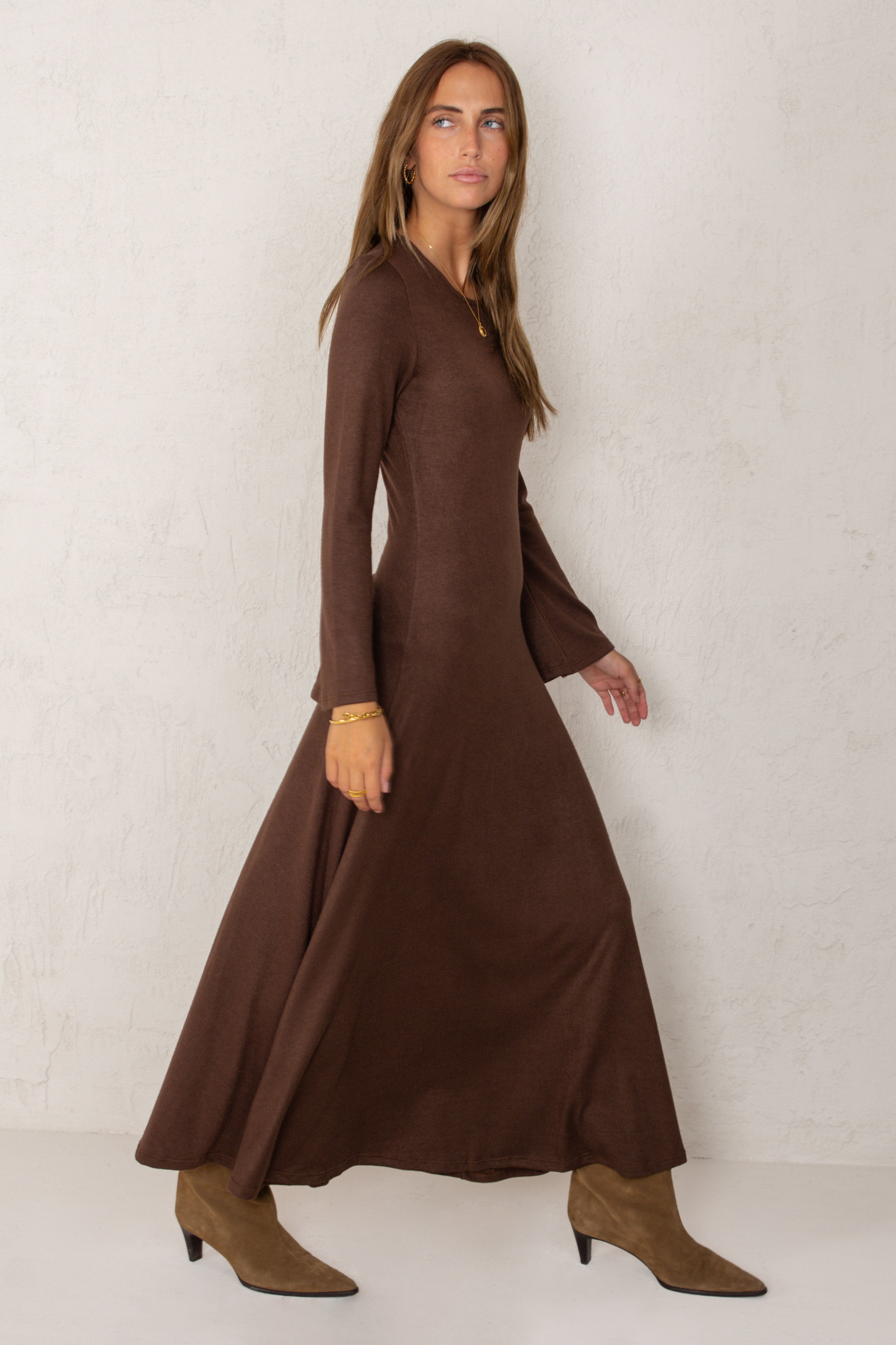 ISABELLA DRESS // BROWN