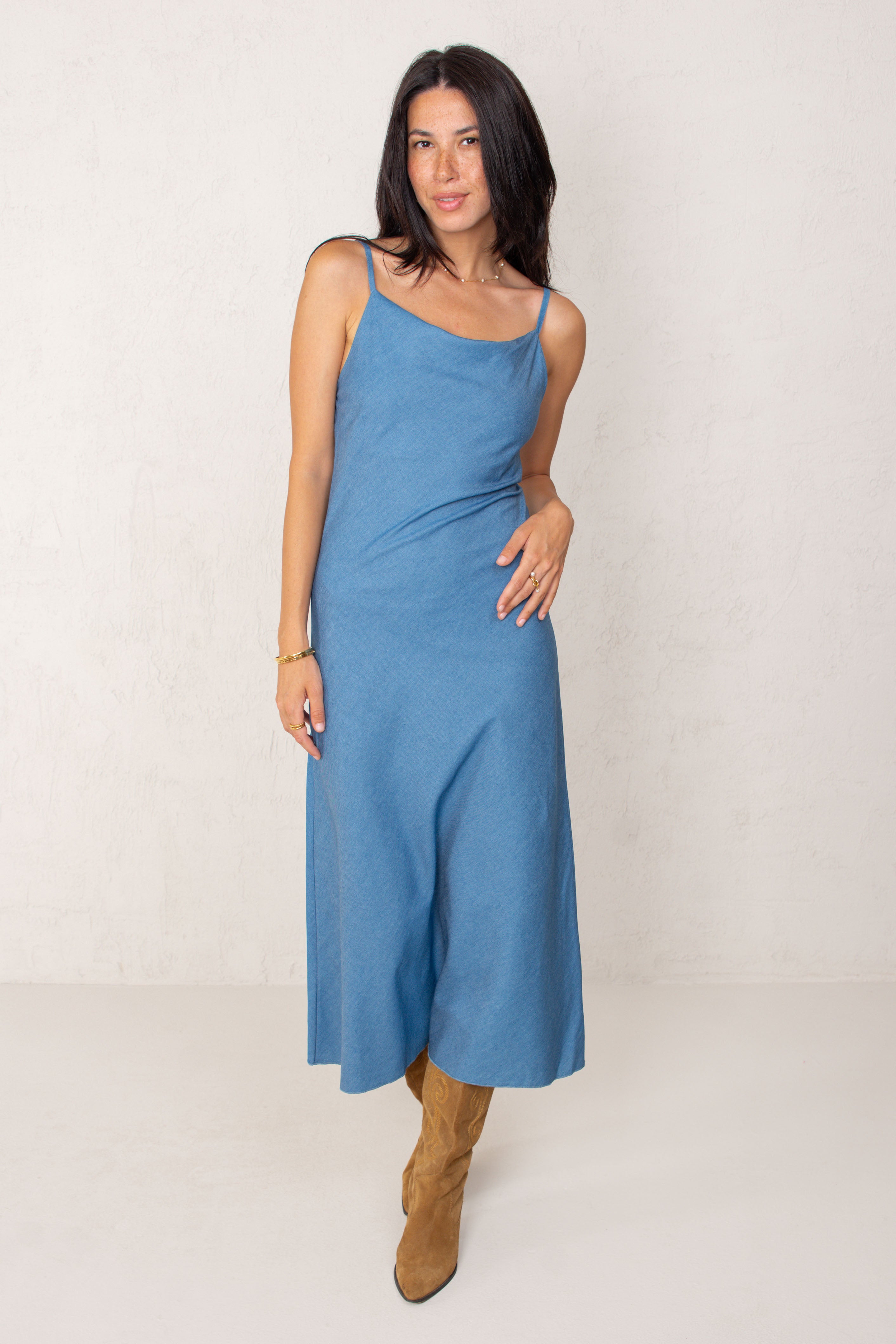 VESTIDO OLIVIA // DENIM MEDIO