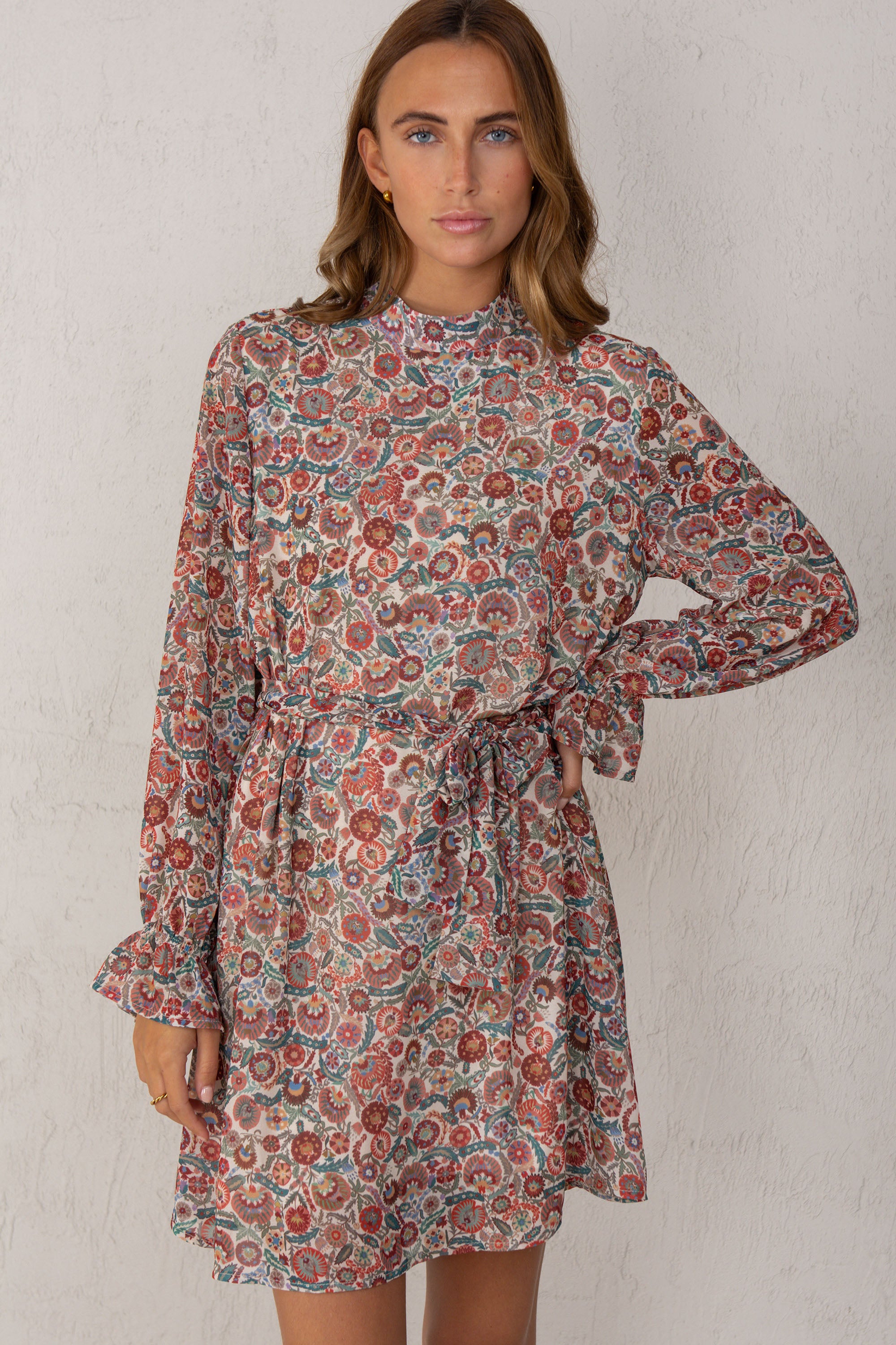 VESTIDO BETTINA // ESTAMPADO GRANATE