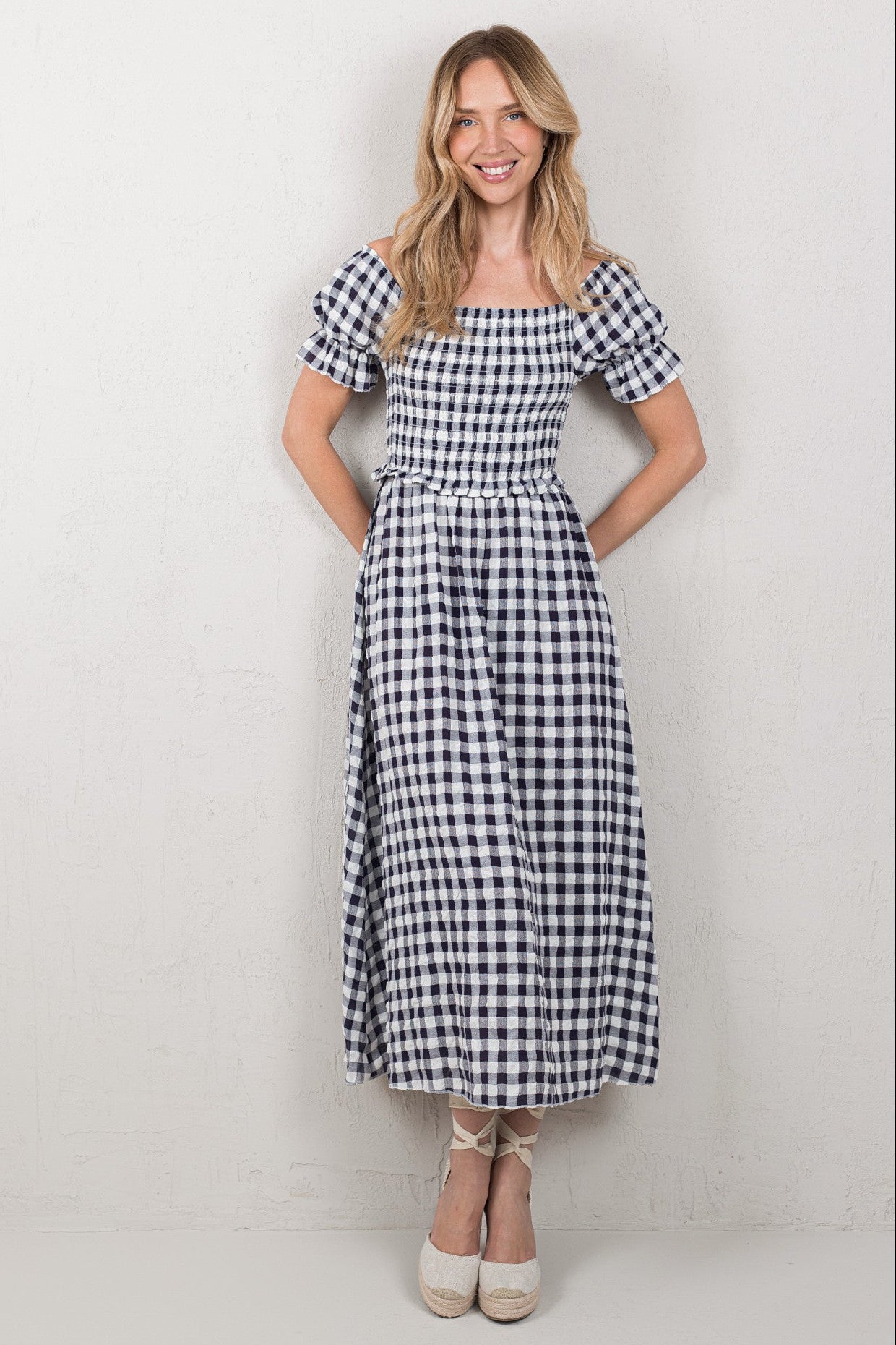 VESTIDO CATALINA // CUADROS NAVY